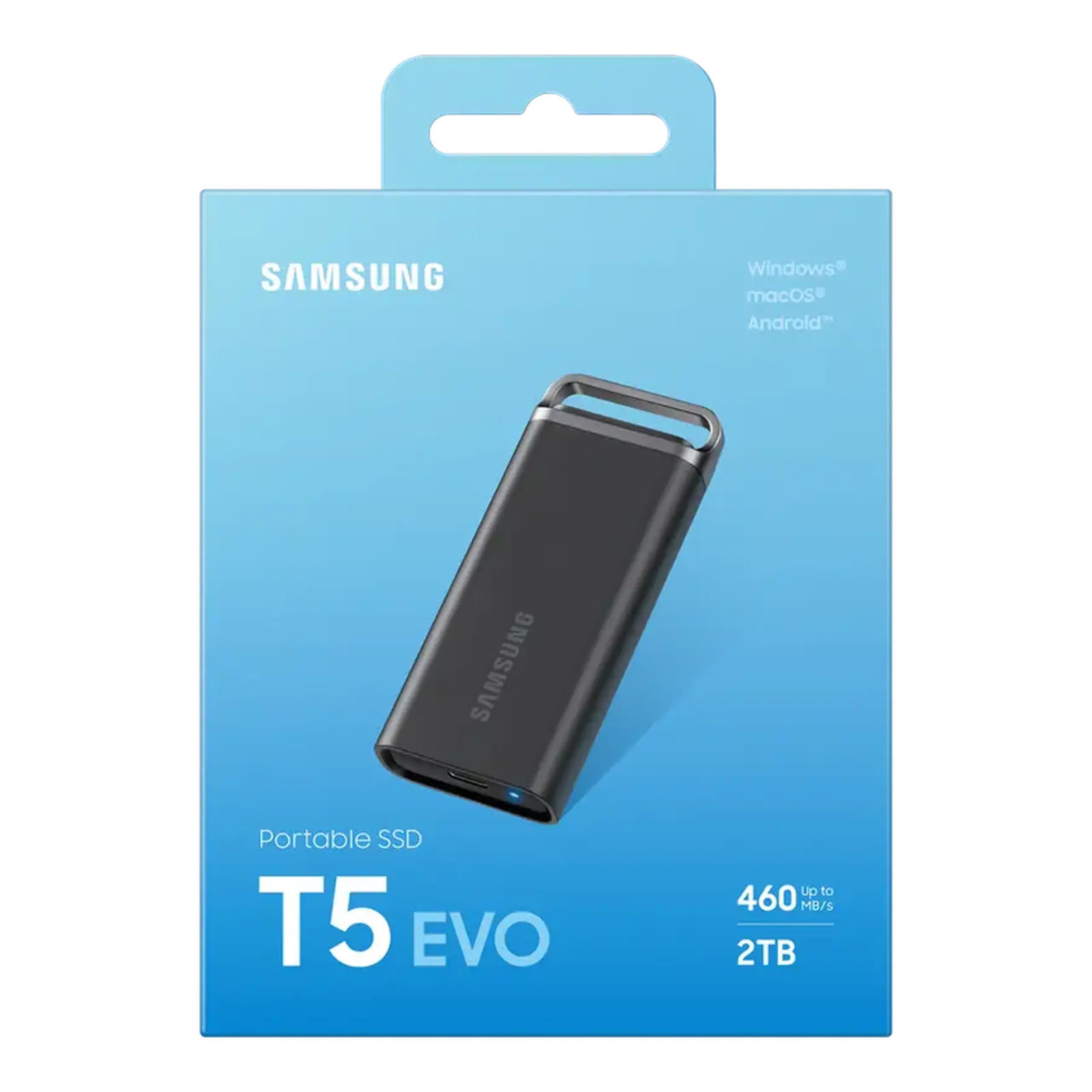 SSD portabil extern Samsung T5 EVO, 2 TB, Negru (MU-PH2T0S/EU)