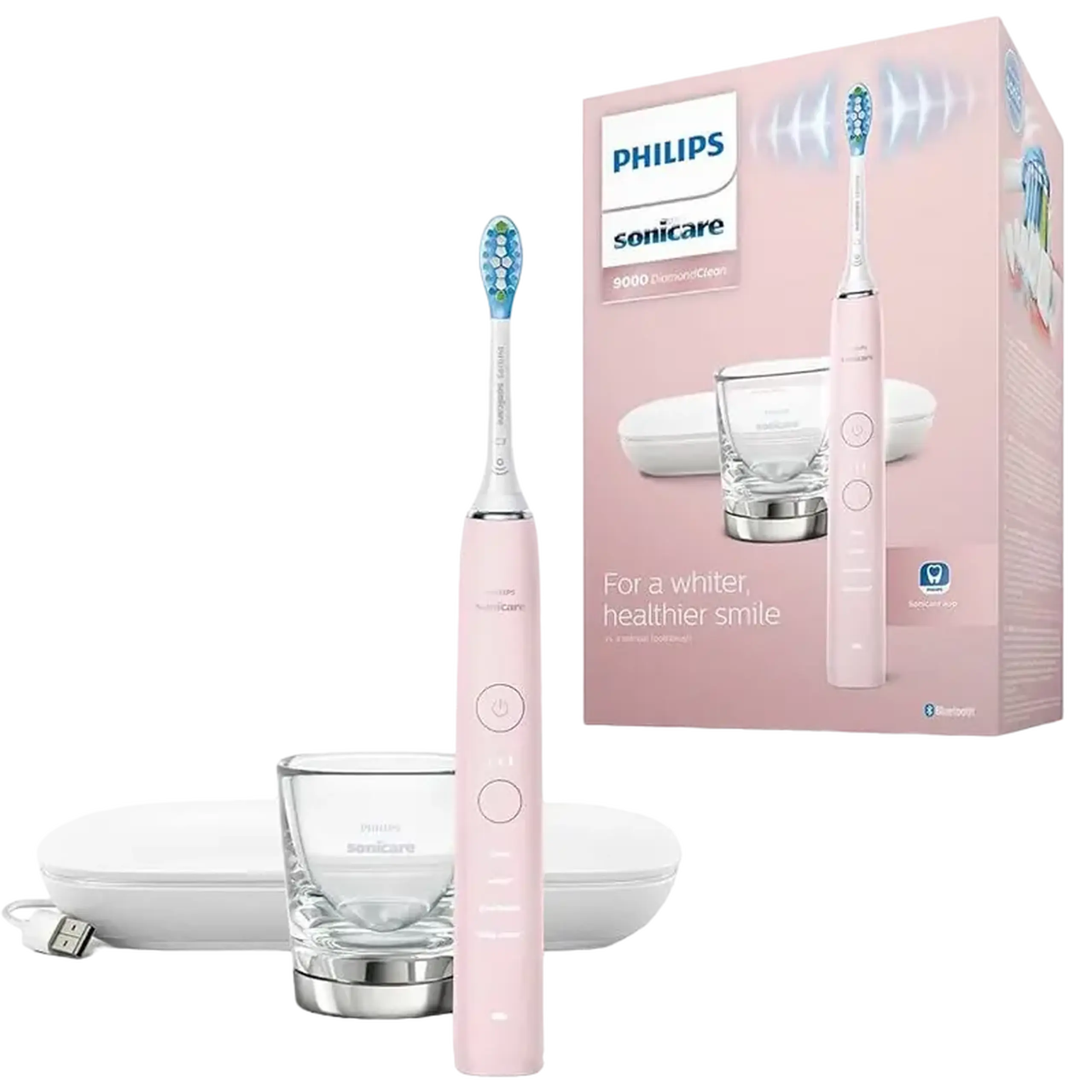 Periuța de dinți electrică sonică Philips HX9911/21, Roz