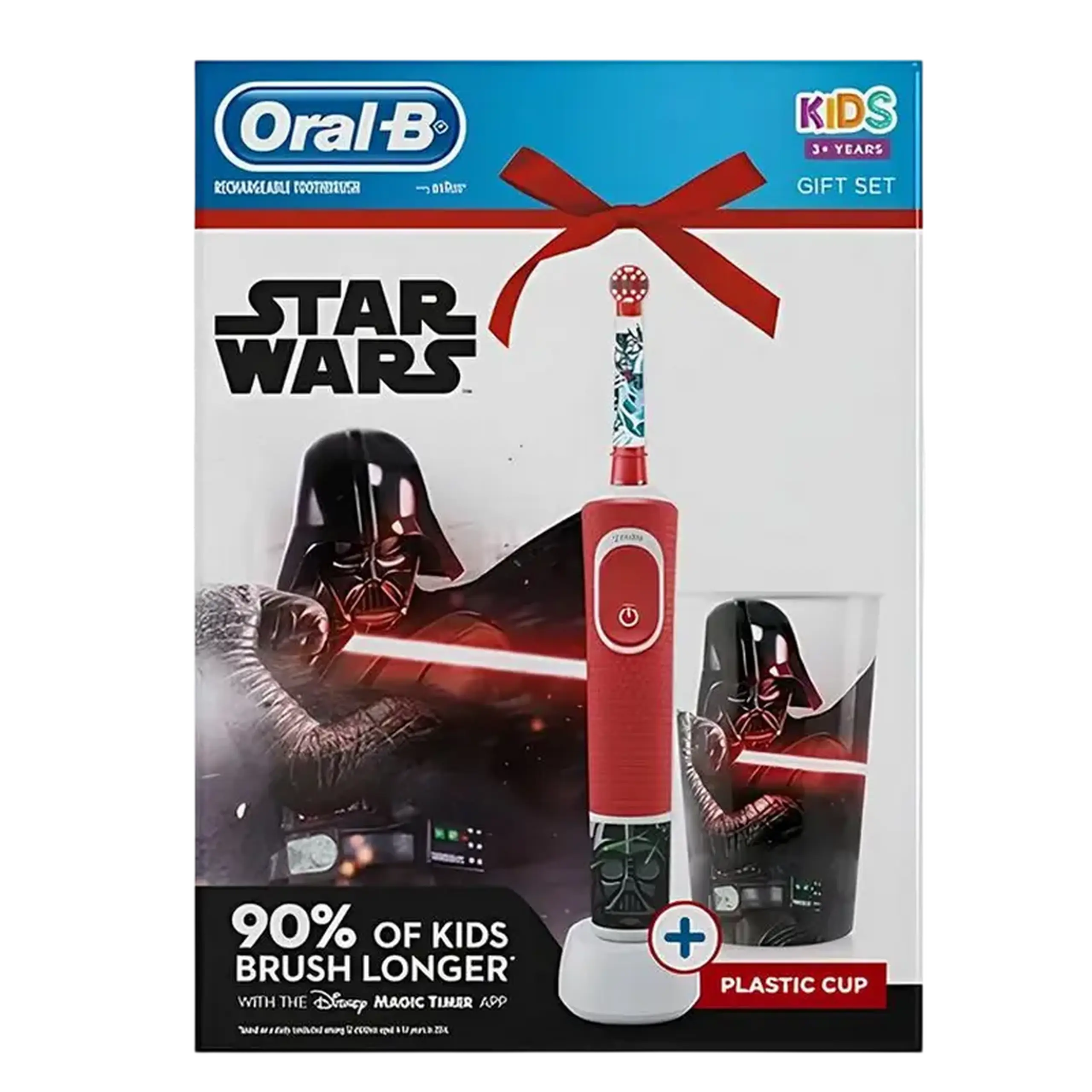 Periuță de dinți electrică Braun Kids D100 StarWars, Roșu