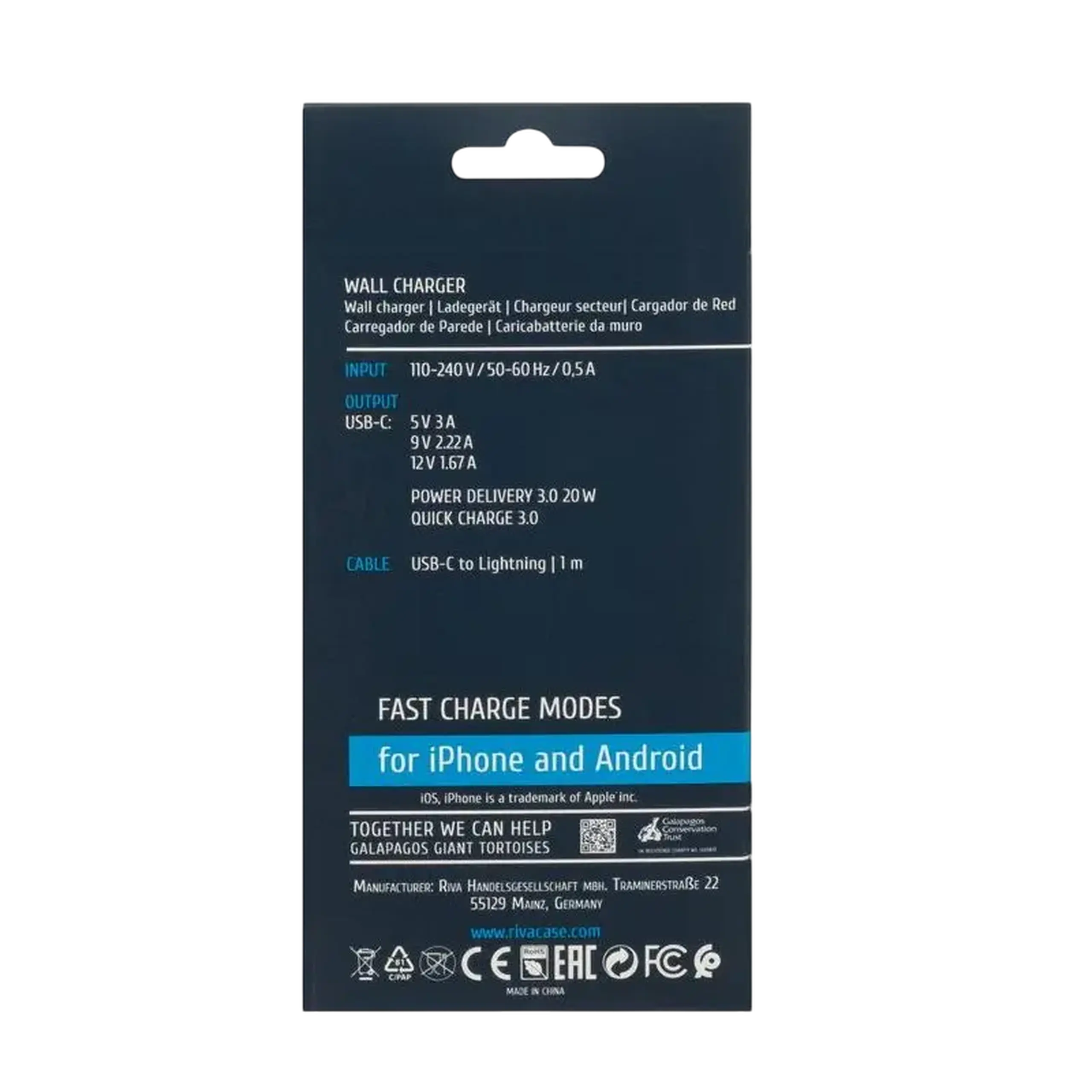 Încărcător Rivacase PS4101 WD5, 20W, Alb