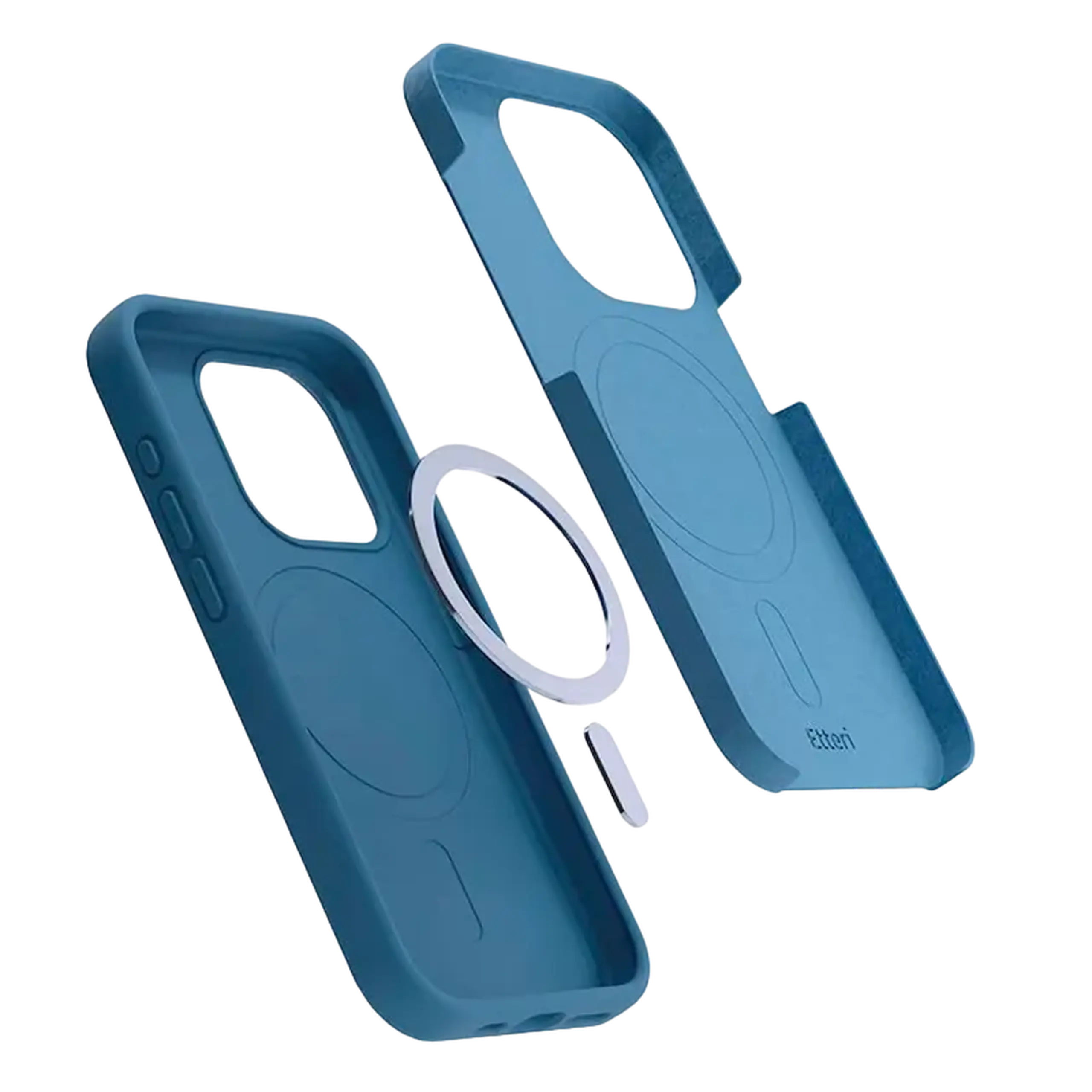 Husă Etteri Silicone Mag case penru iPhone 16 Pro, Albastru-închis