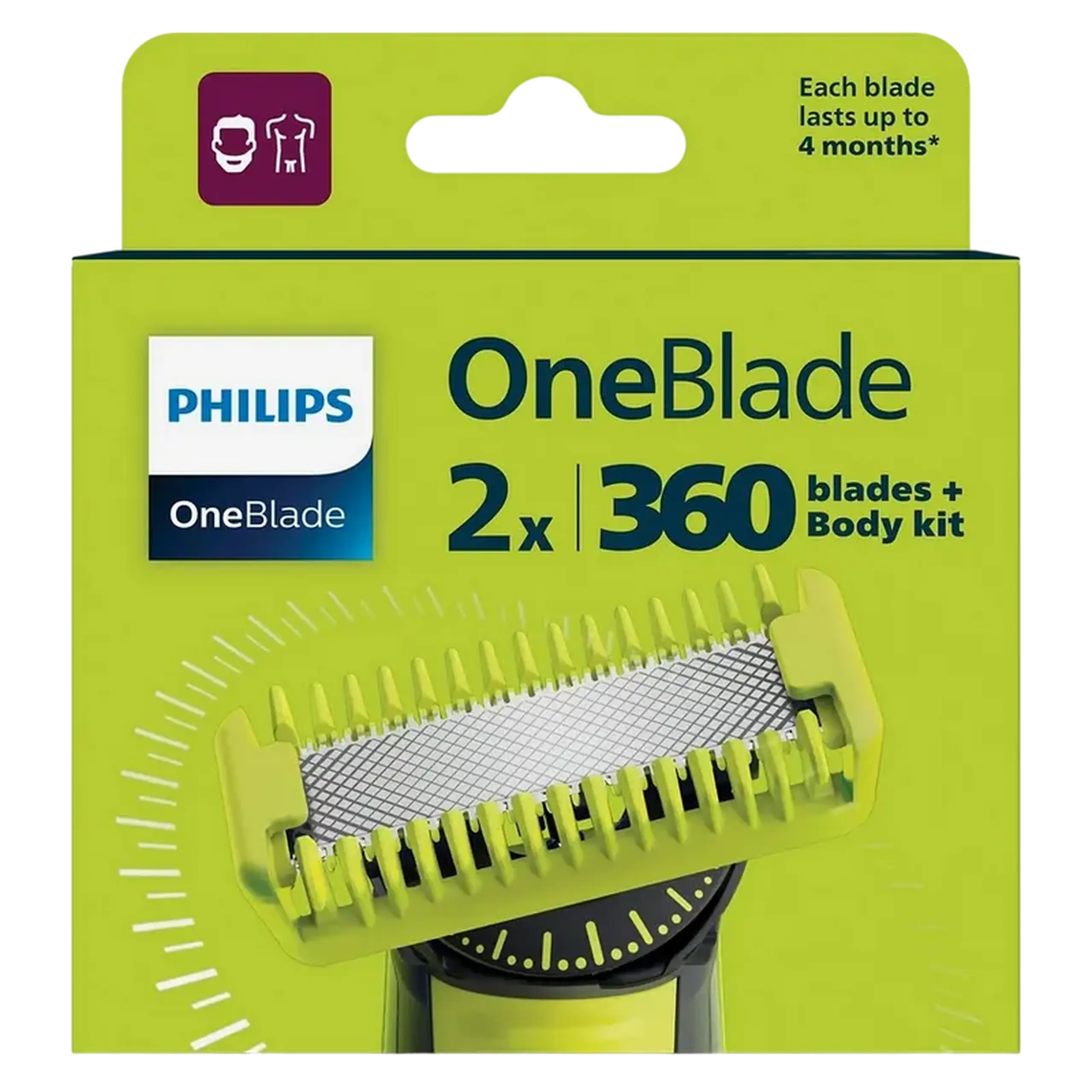 Lamă de schimb pentru aparatul de ras electric Philips QP624/50, Negru