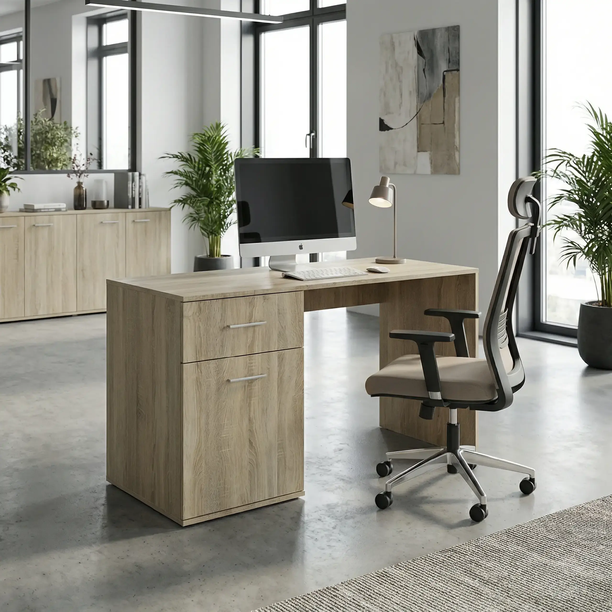 Masa 4home Nordic (L), 120x75x55 cm, Stejar Sonoma