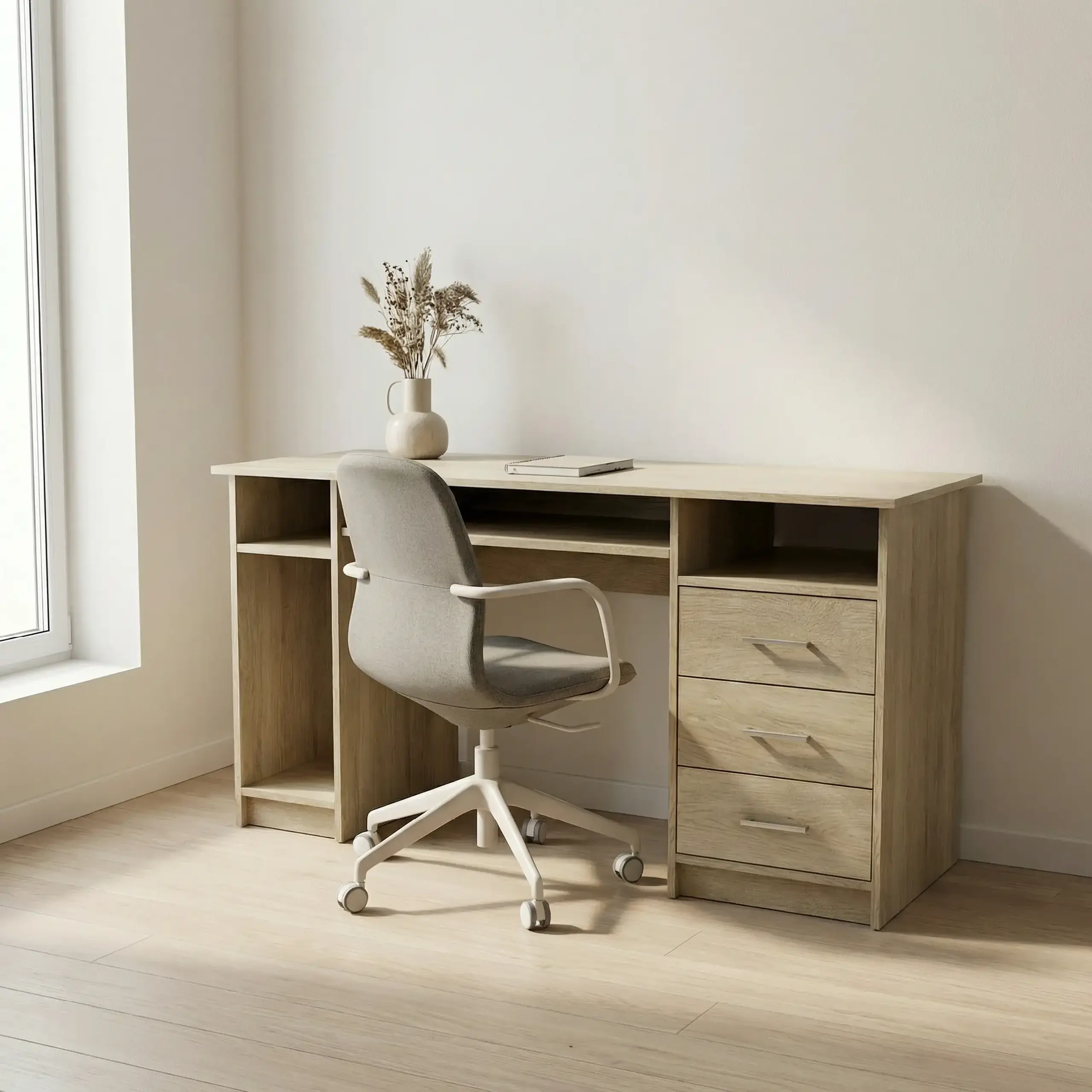 Masa de birou 4home Vigo, 140x75x60 cm, Stejar Sonoma