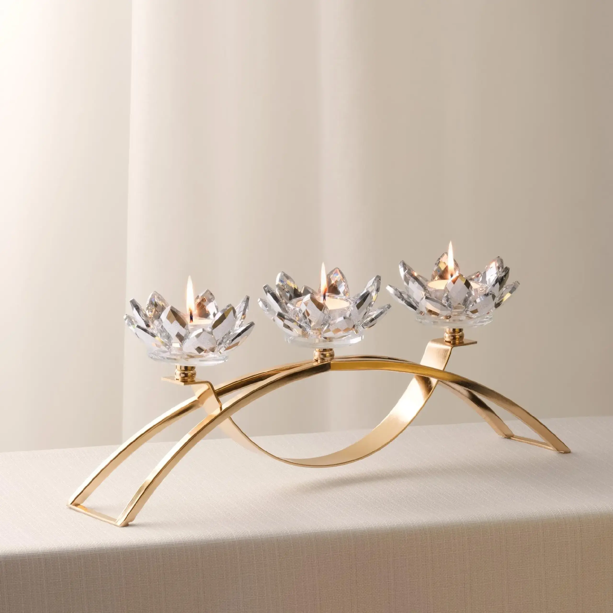 Suport lumânare CRISTAL SHINE TRIO