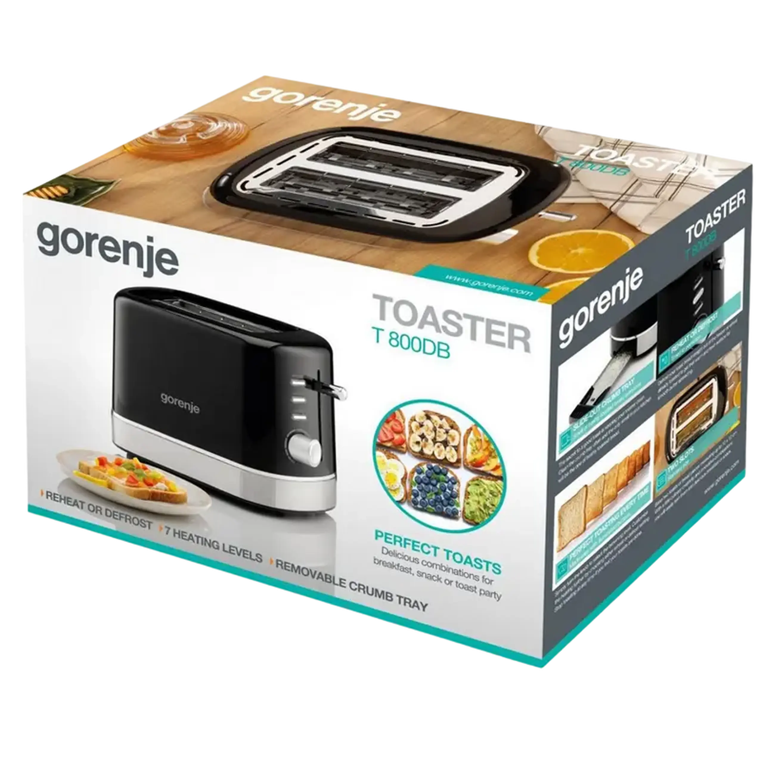 Toaster Gorenje T800DB, Negru