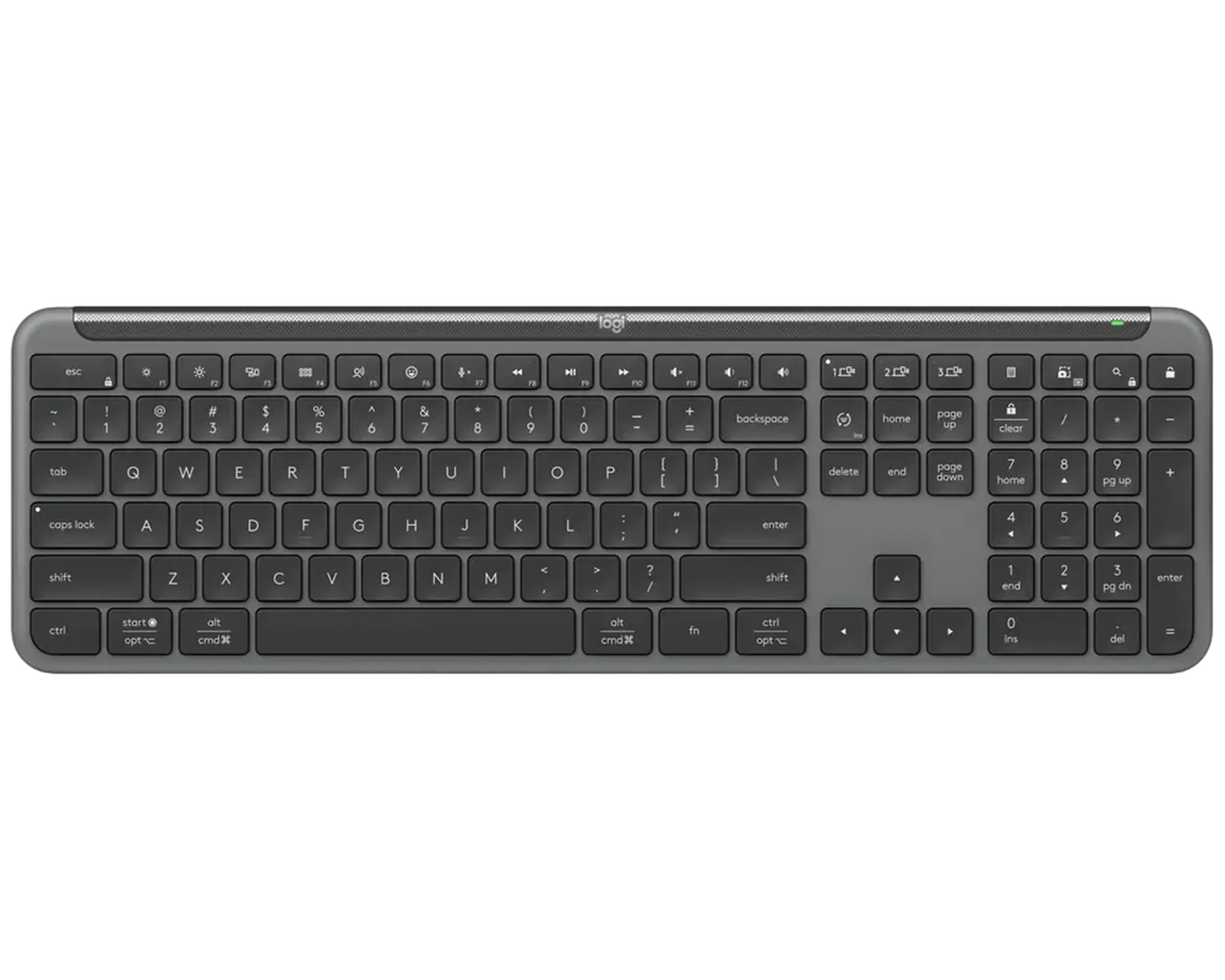Tastatură Logitech K950, Fără fir, Grafit