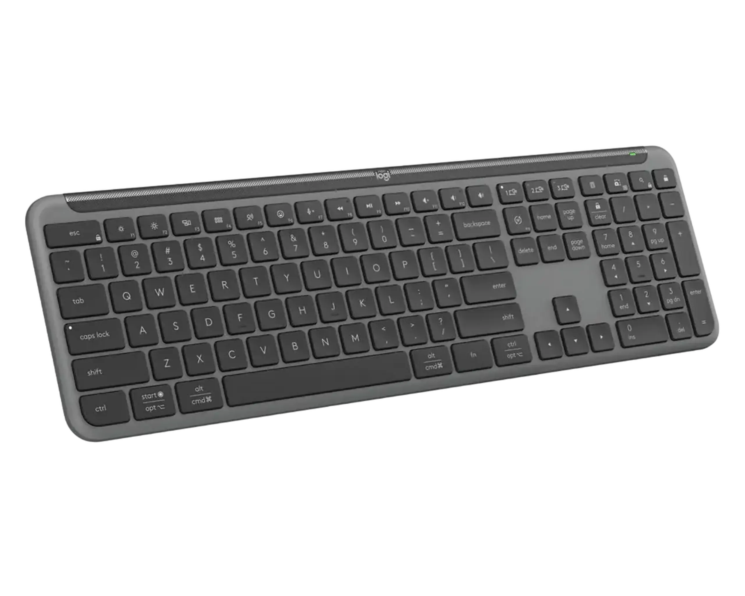 Wireless Keyboard Logitech K950, thin, Quiet Typing, F-keys, Smart Actions, Flow, 2xAAA, 2.4Gh