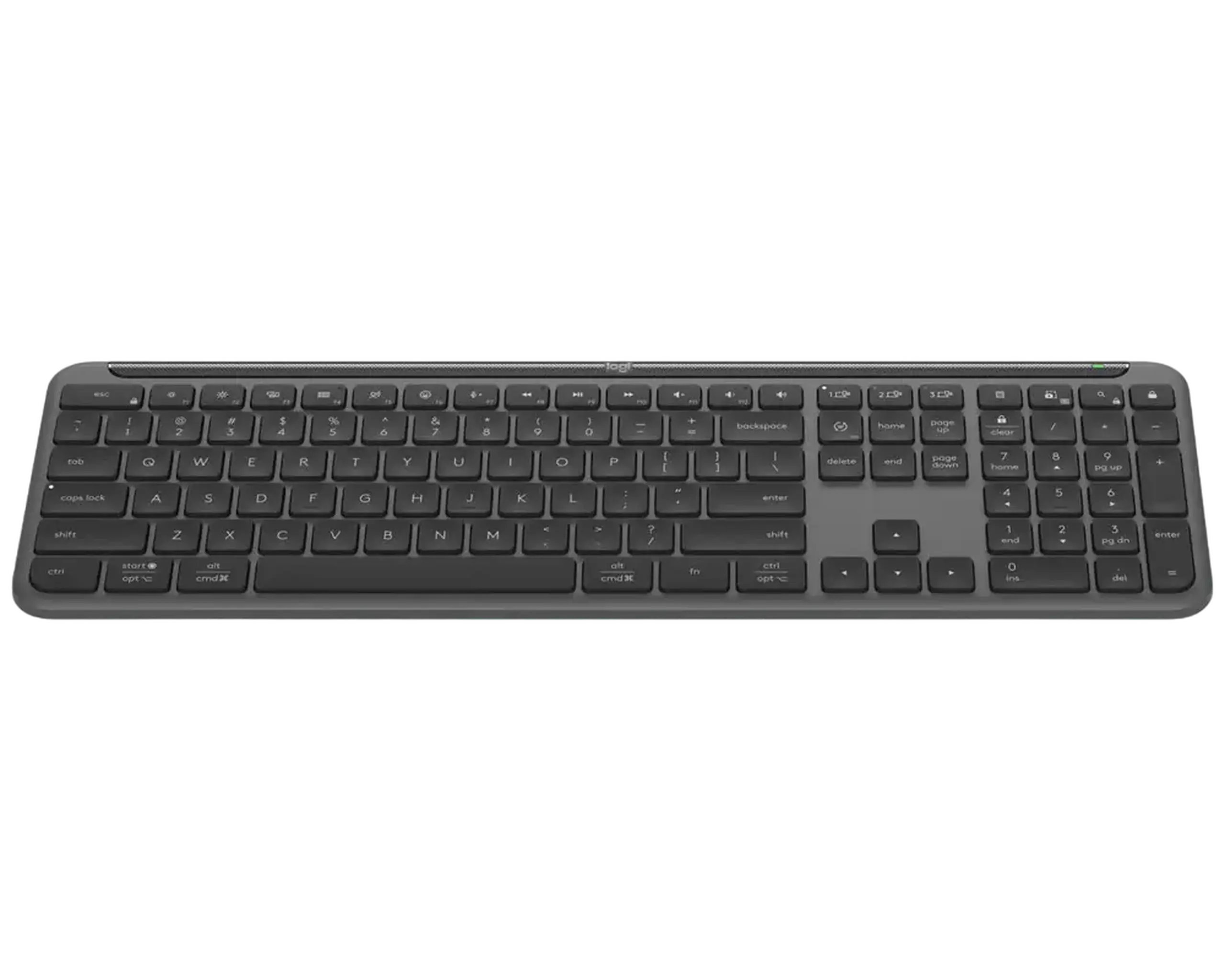 Wireless Keyboard Logitech K950, thin, Quiet Typing, F-keys, Smart Actions, Flow, 2xAAA, 2.4Gh