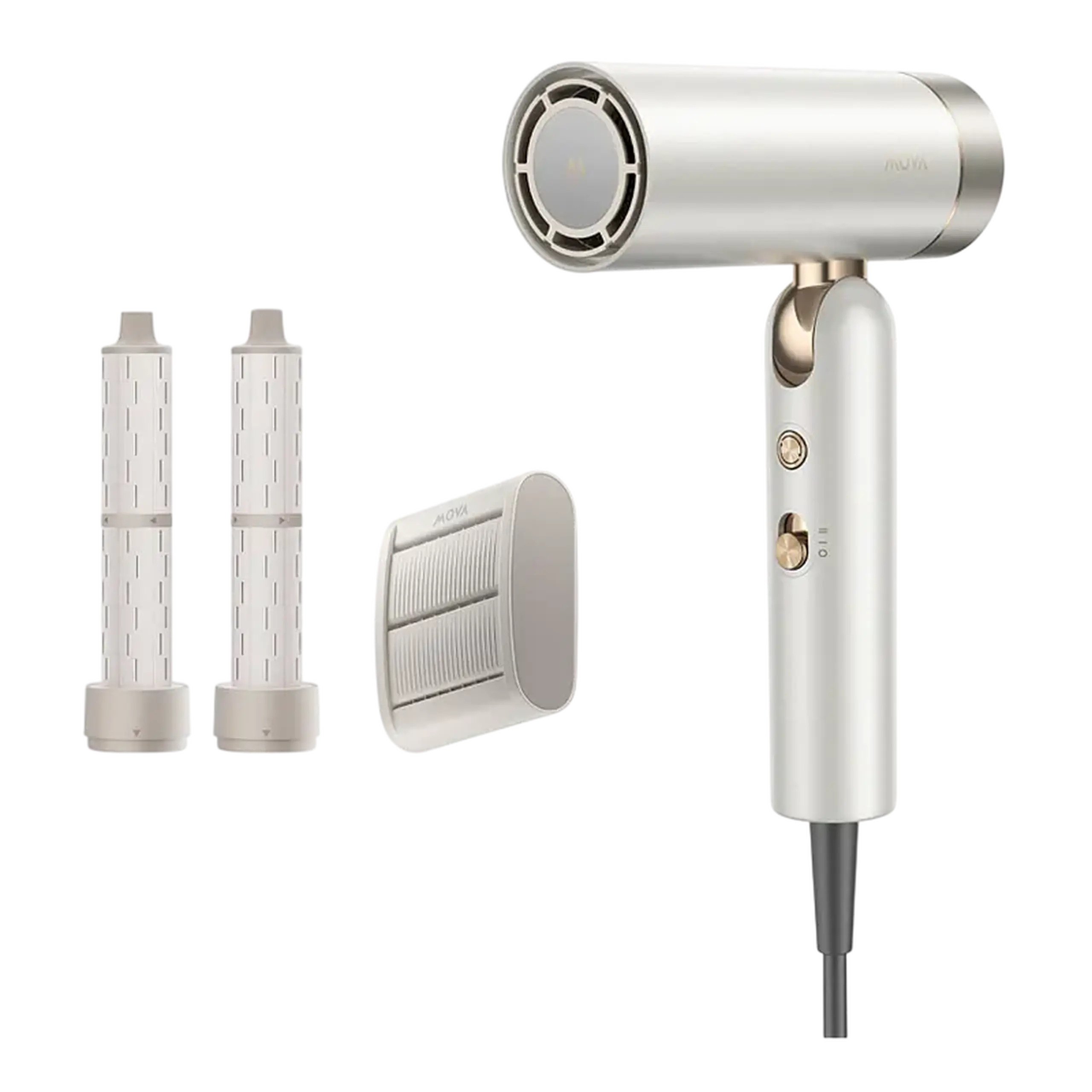 Uscător de păr Mova Flip 10, 1400W, Alb
