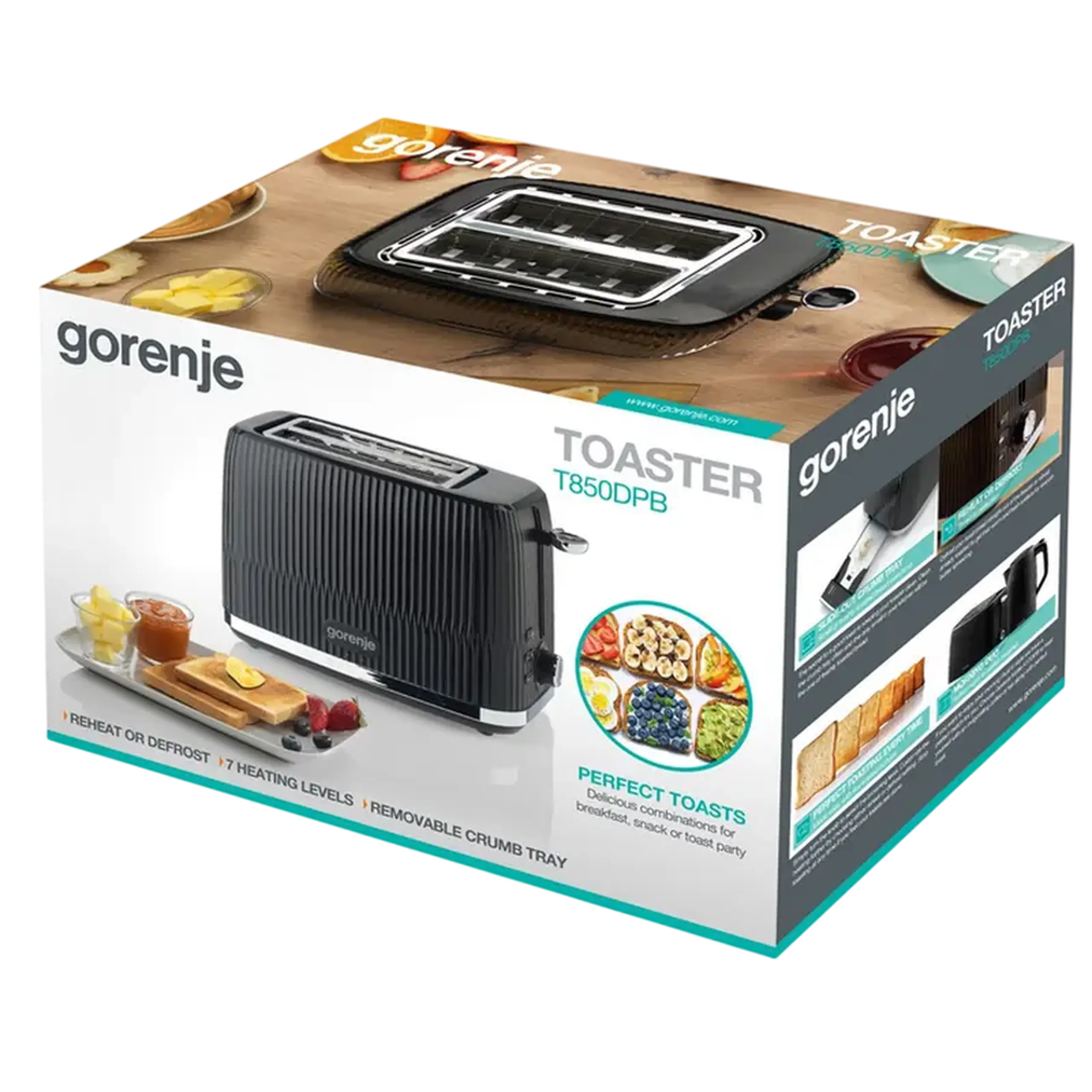 Toaster Gorenje T850DPB, Negru