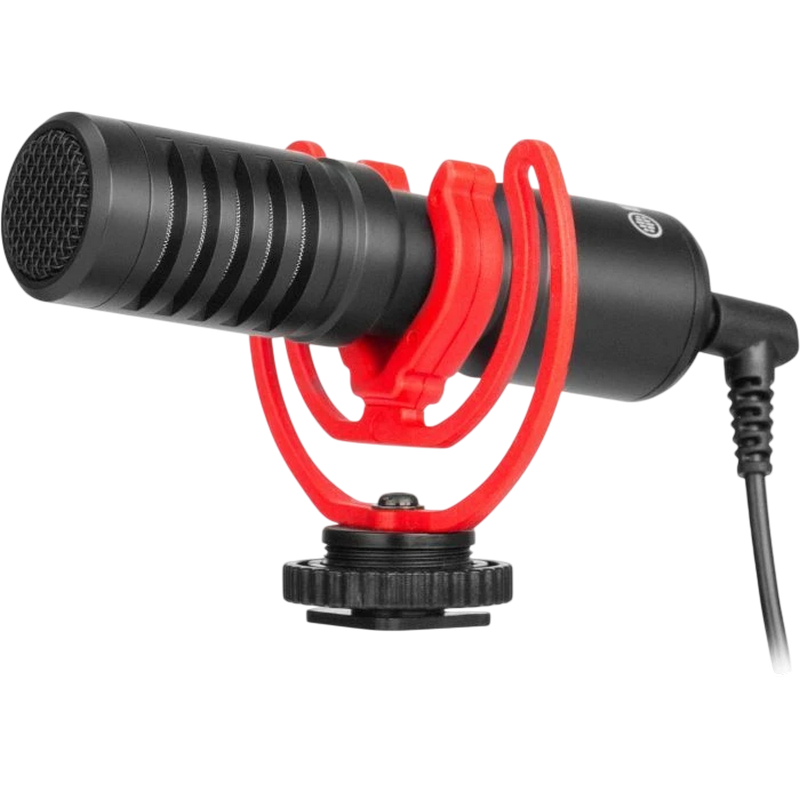 Microfon pentru camera Boya BY-MM1+, Cu fir, Negru