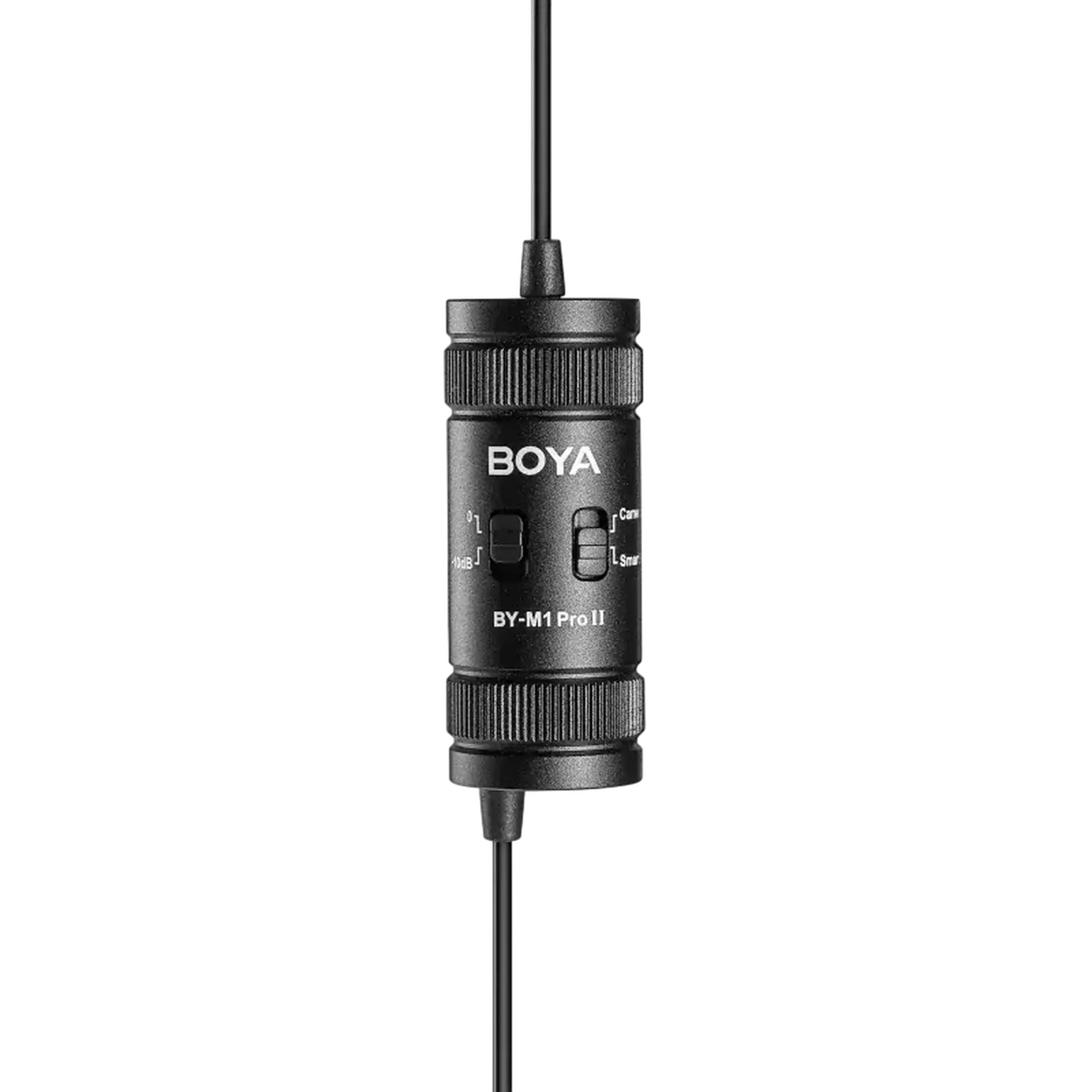 Microfon portabil pentru înregistrare vocală Boya BY-M1 Pro II, Cu fir, Negru