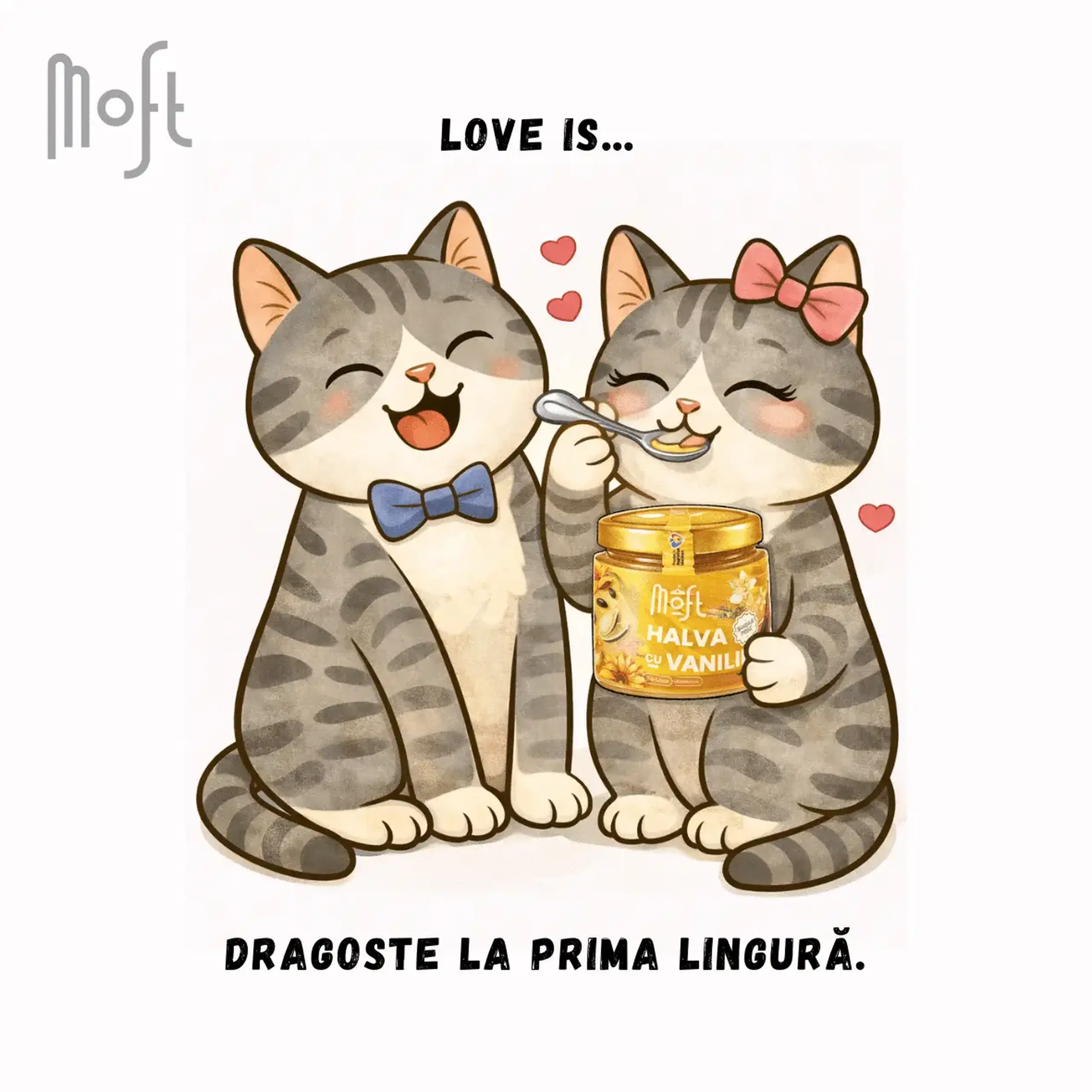 Felicitare „Love is… Dragoste la prima lingură”