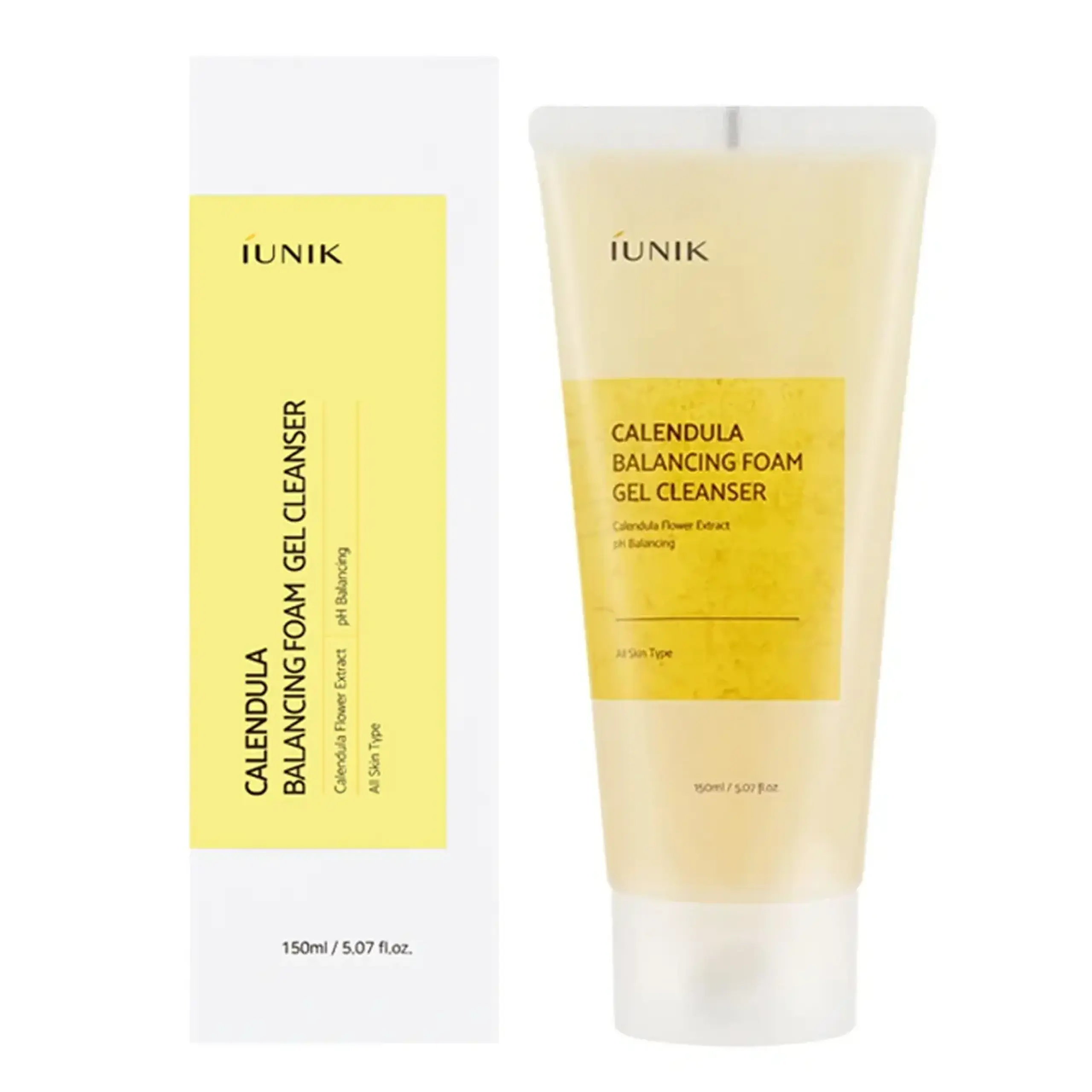 Iunik, Calendula Balancing Foam Gel Cleanser, 150 ml