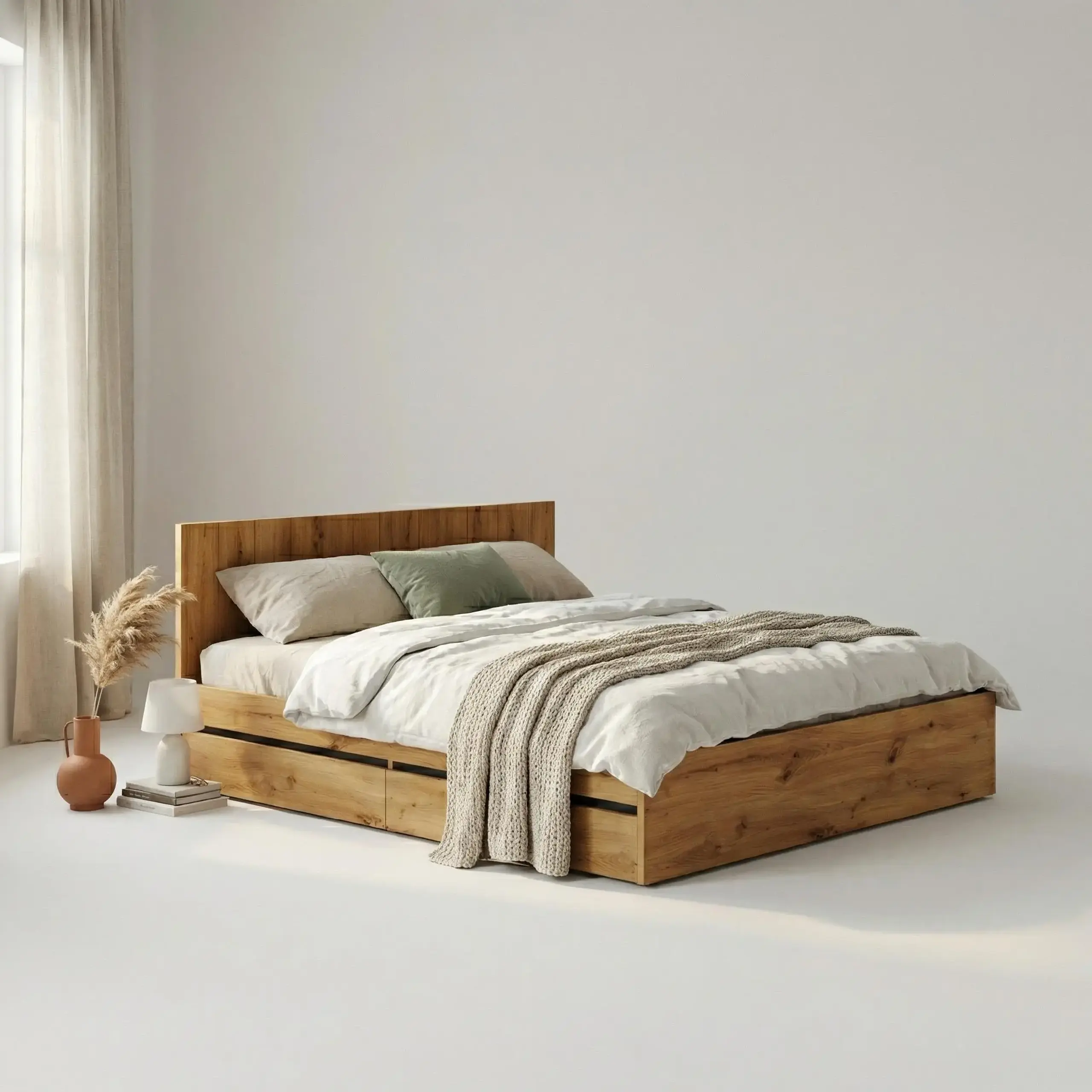 Pat 4home Ideea 2S, 160x200 cm, Stejar Artisan/Gri Grafit