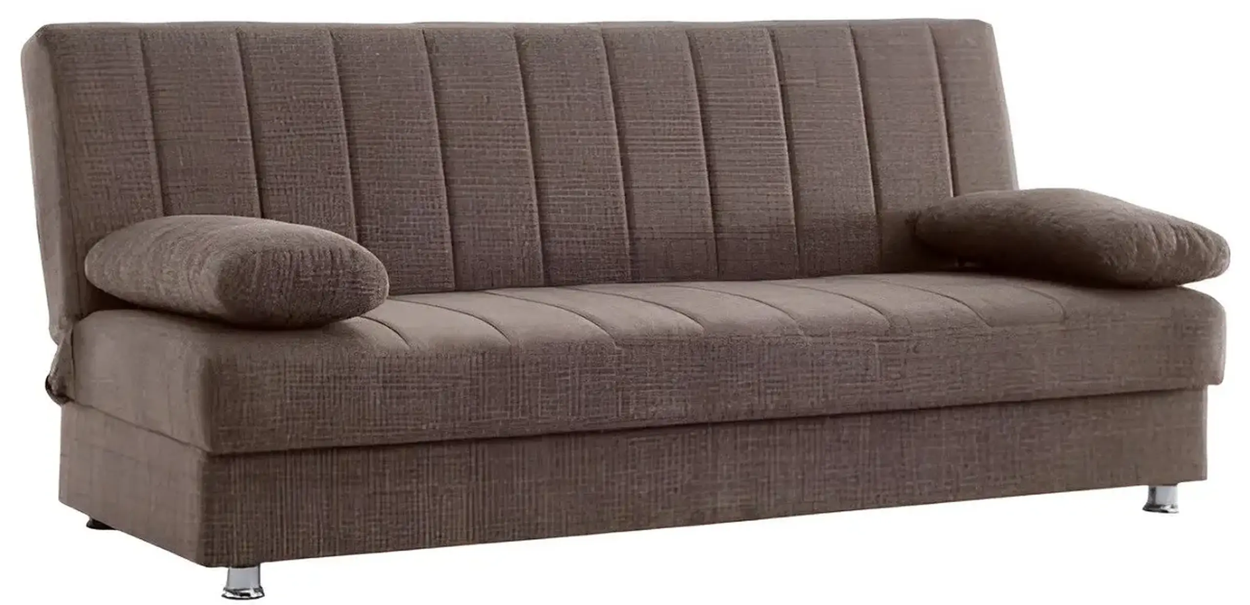 Canapea extensibila cu lada depozitare, Economix, 190x82x80, Maro
