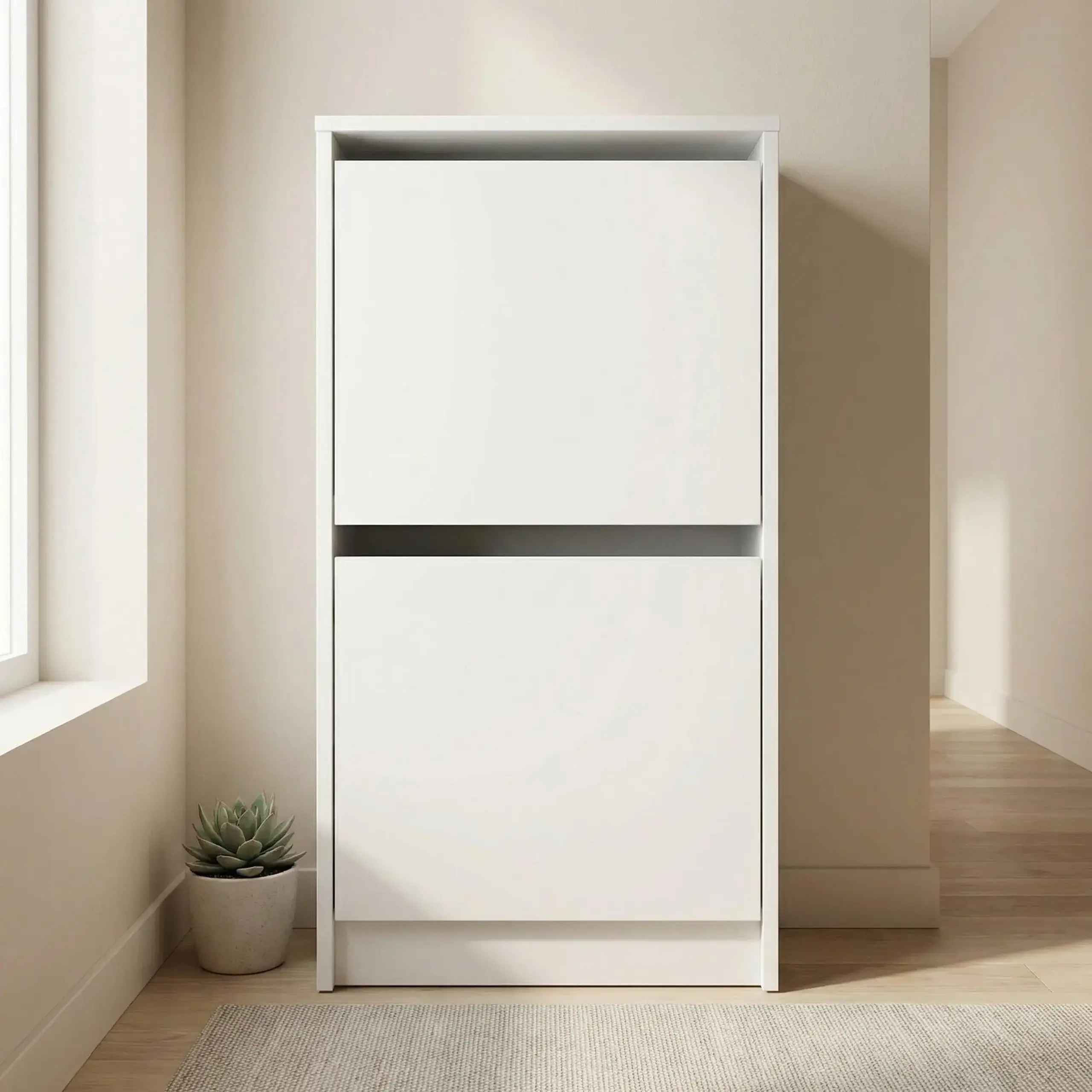 Comoda pentru pantofi 4home Rolf, 50x94x28 cm, Nimfea Alba