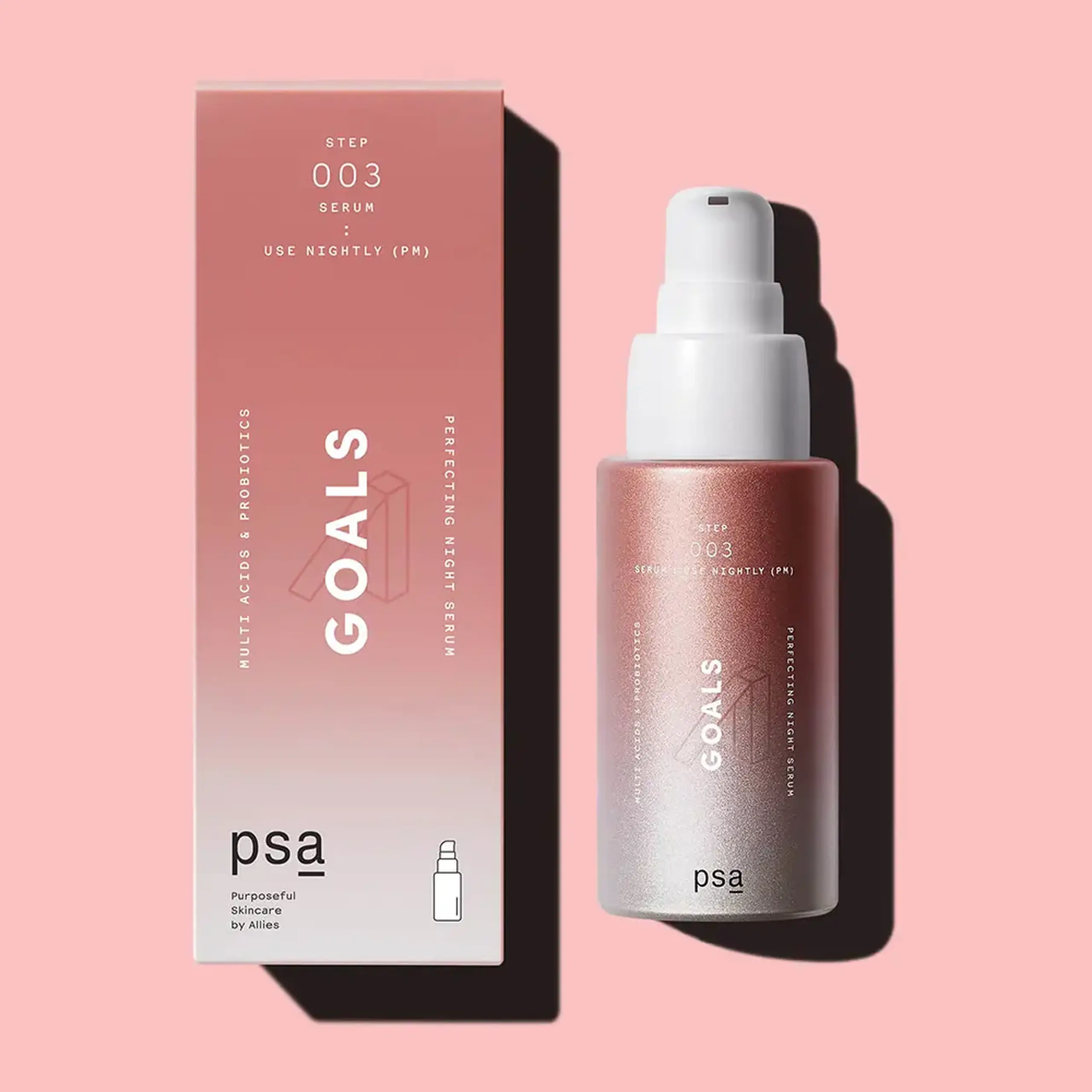 Ser pe noapte cu Probiotice si complex de Acizi PSA Goals Multi Acids and Probiotics Perfecting Night Serum 30ml