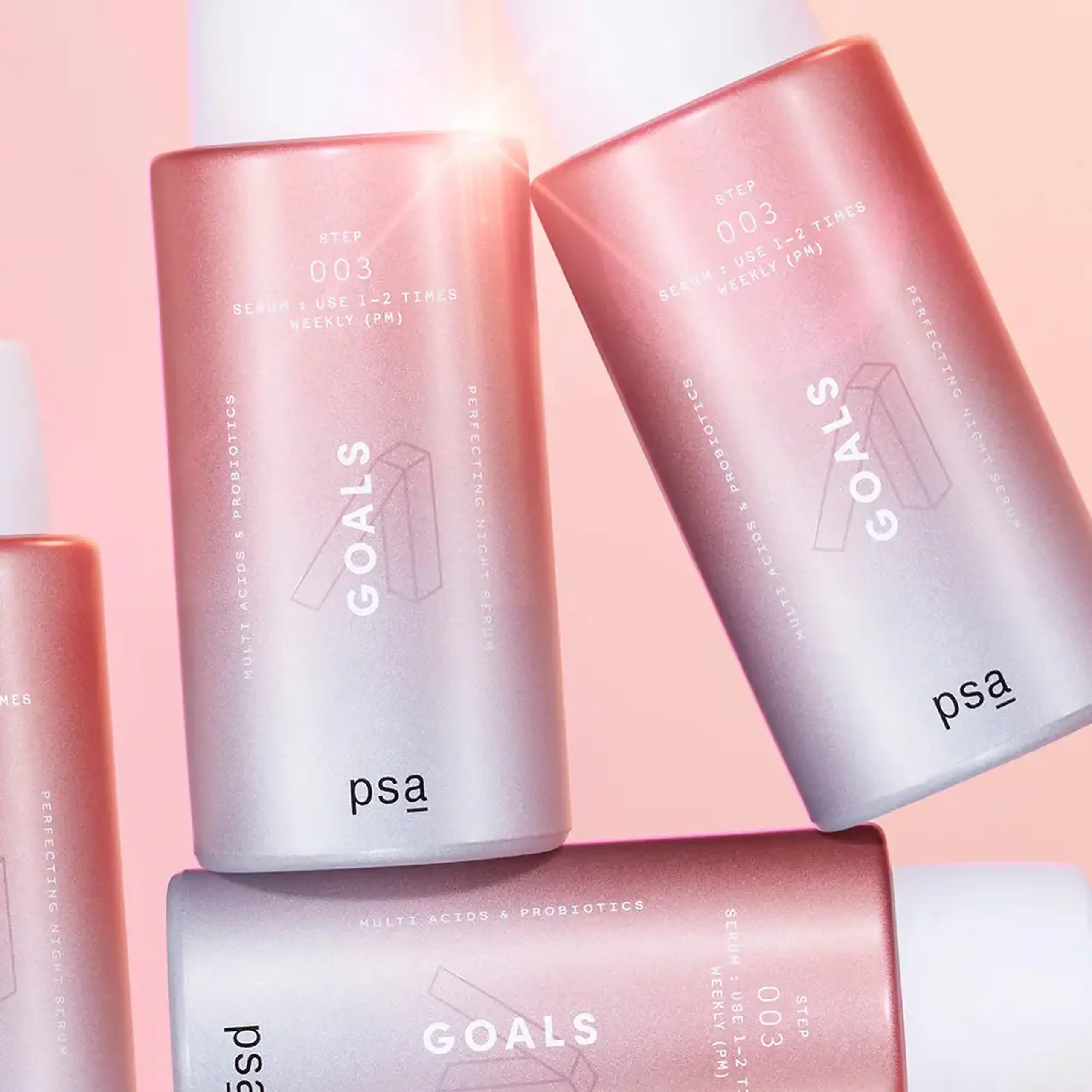 Ser pe noapte cu Probiotice si complex de Acizi PSA Goals Multi Acids and Probiotics Perfecting Night Serum 30ml