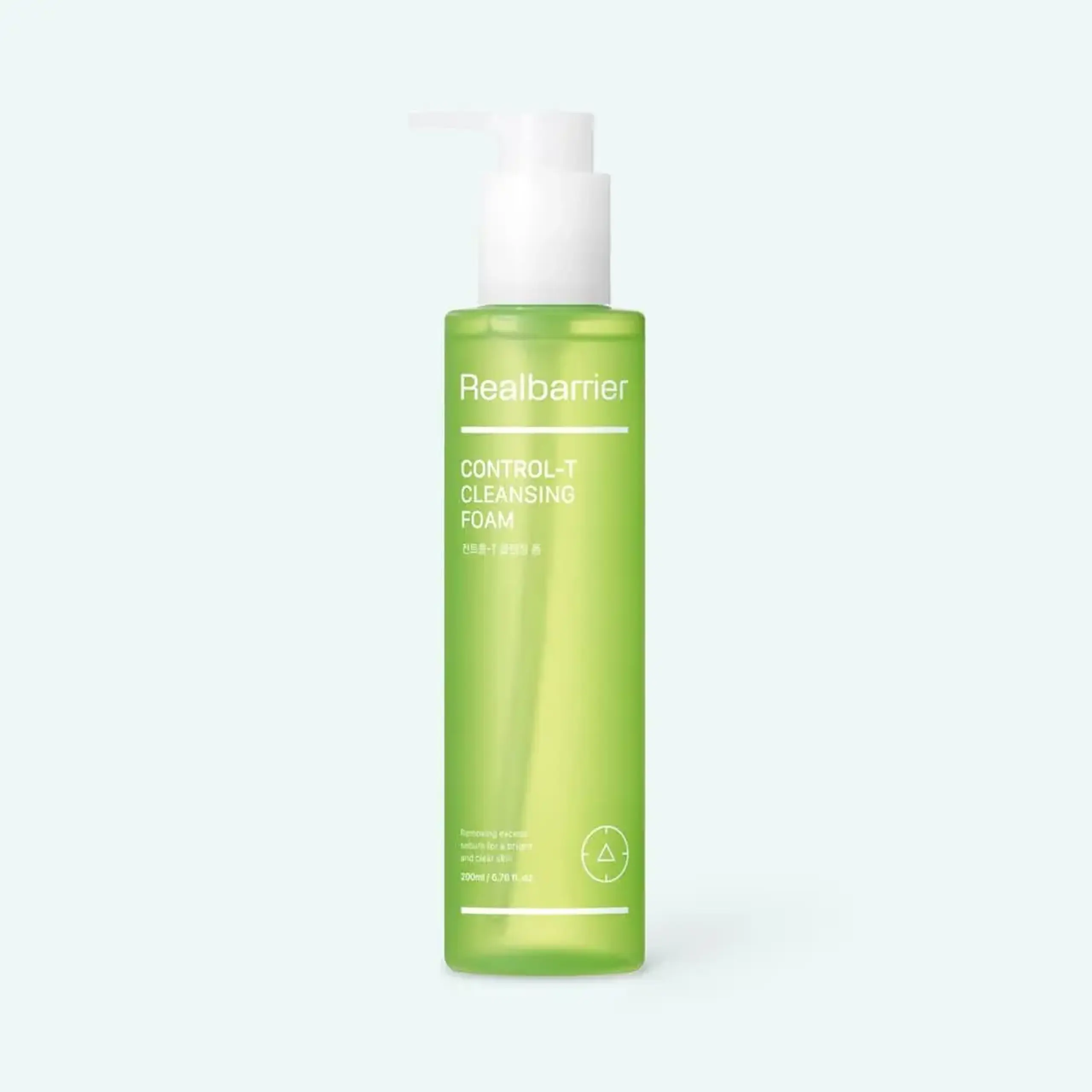 Spumă pentru curățarea pielii problematice și sensibilă cu excess de sebum Real Barrier Control-T Cleansing Foam 200ml
