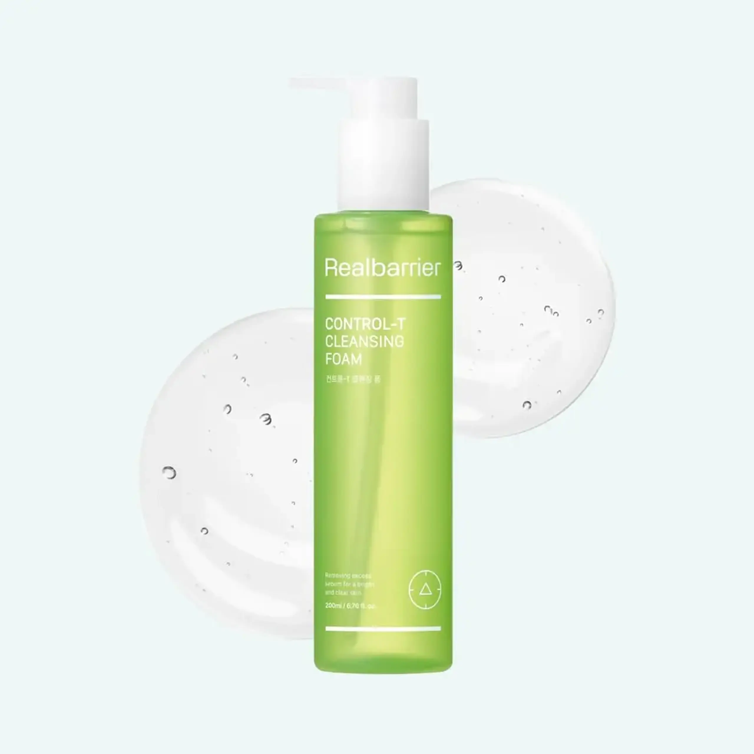 Spumă pentru curățarea pielii problematice și sensibilă cu excess de sebum Real Barrier Control-T Cleansing Foam 200ml