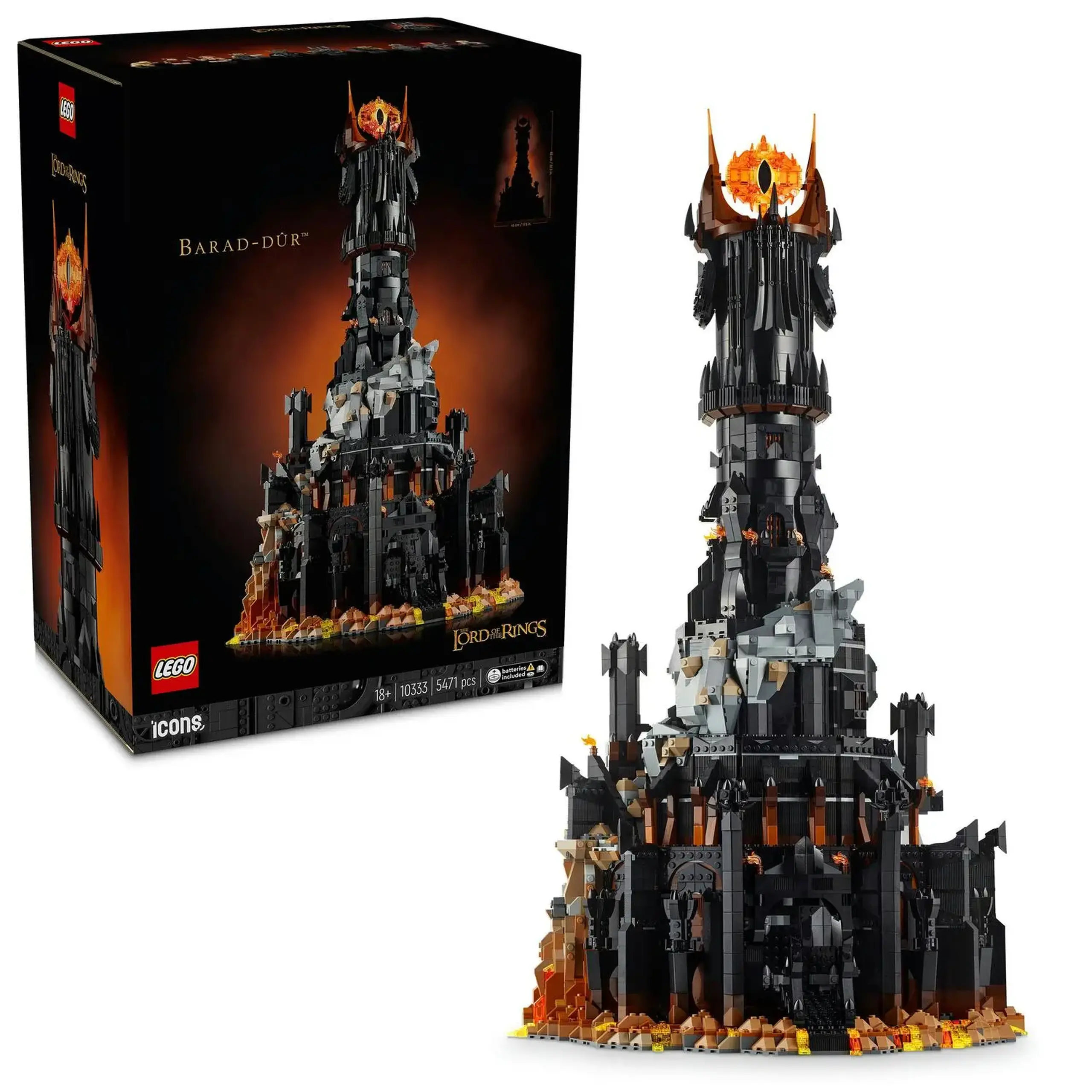 LEGO® Icons - Stapanul inelelor: Barad-dûr™ 10333, 5471 piese