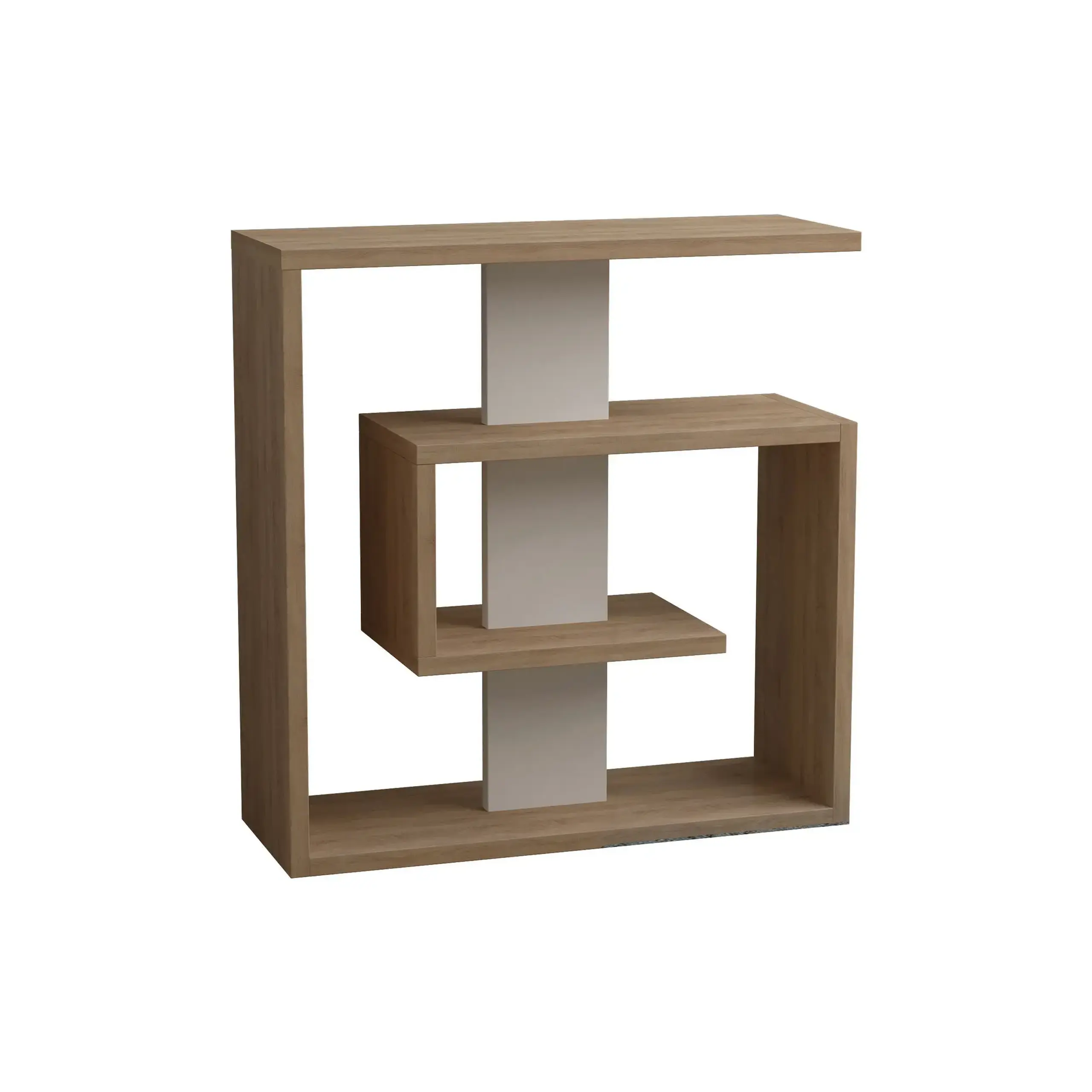 Tabel lateral Saly - Stejar Sonoma, Alb 55 x 57 x 20 cm