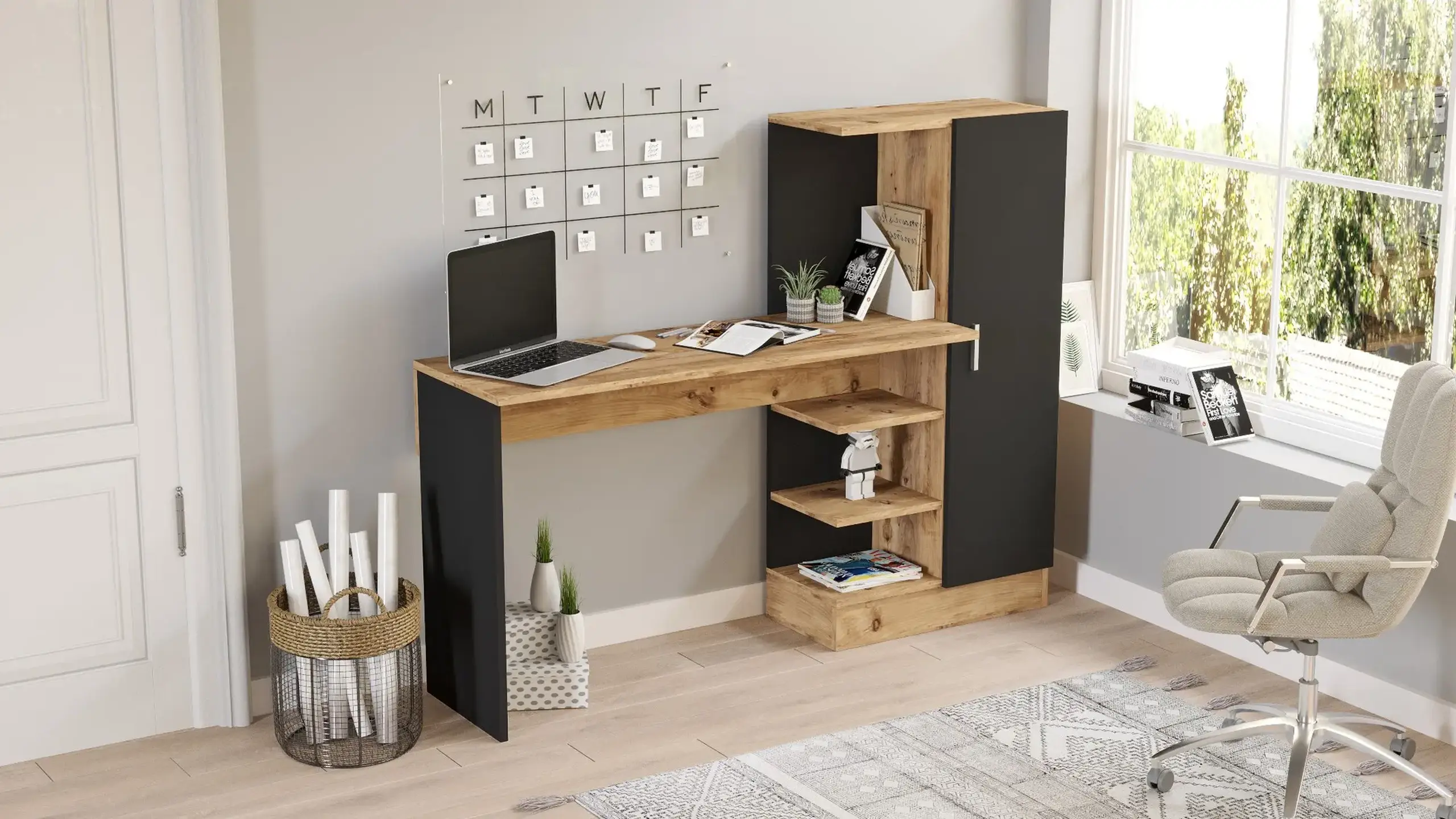 Birou de studiu CT2-AB 152 x 120 x 40 cm