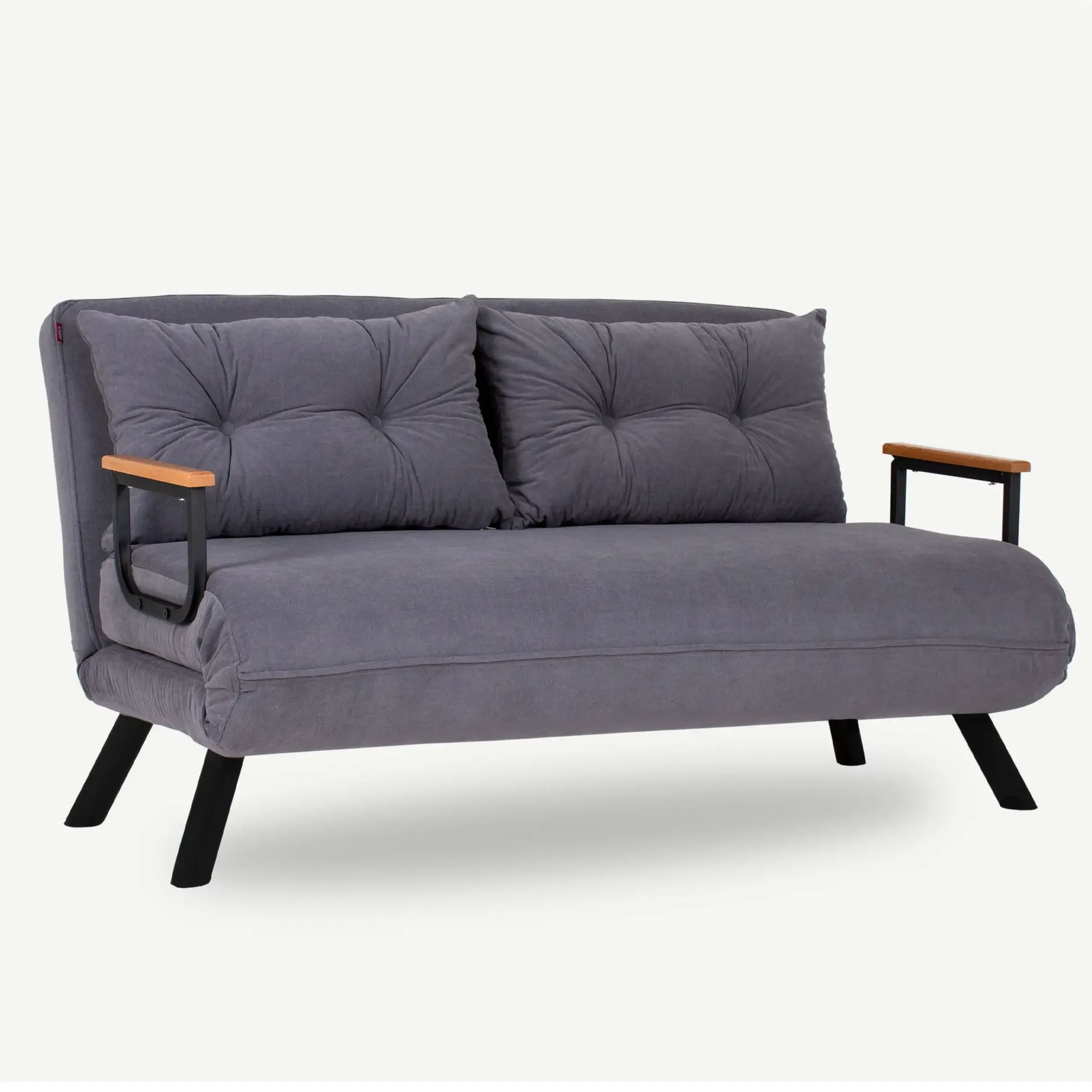 Canapea extensibila cu 2 locuri Sando cu 2 locuri - gri 78 x 78 x 133 cm