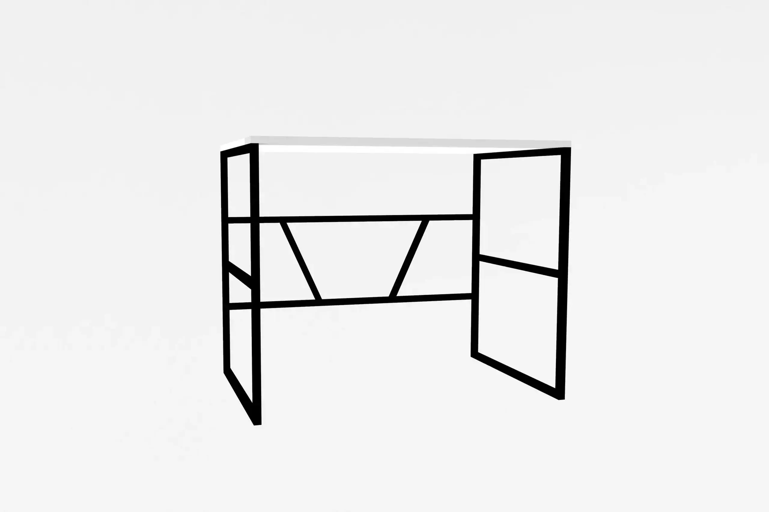 Birou de studiu, Monea, Alb, 90 x 60 x 74 cm