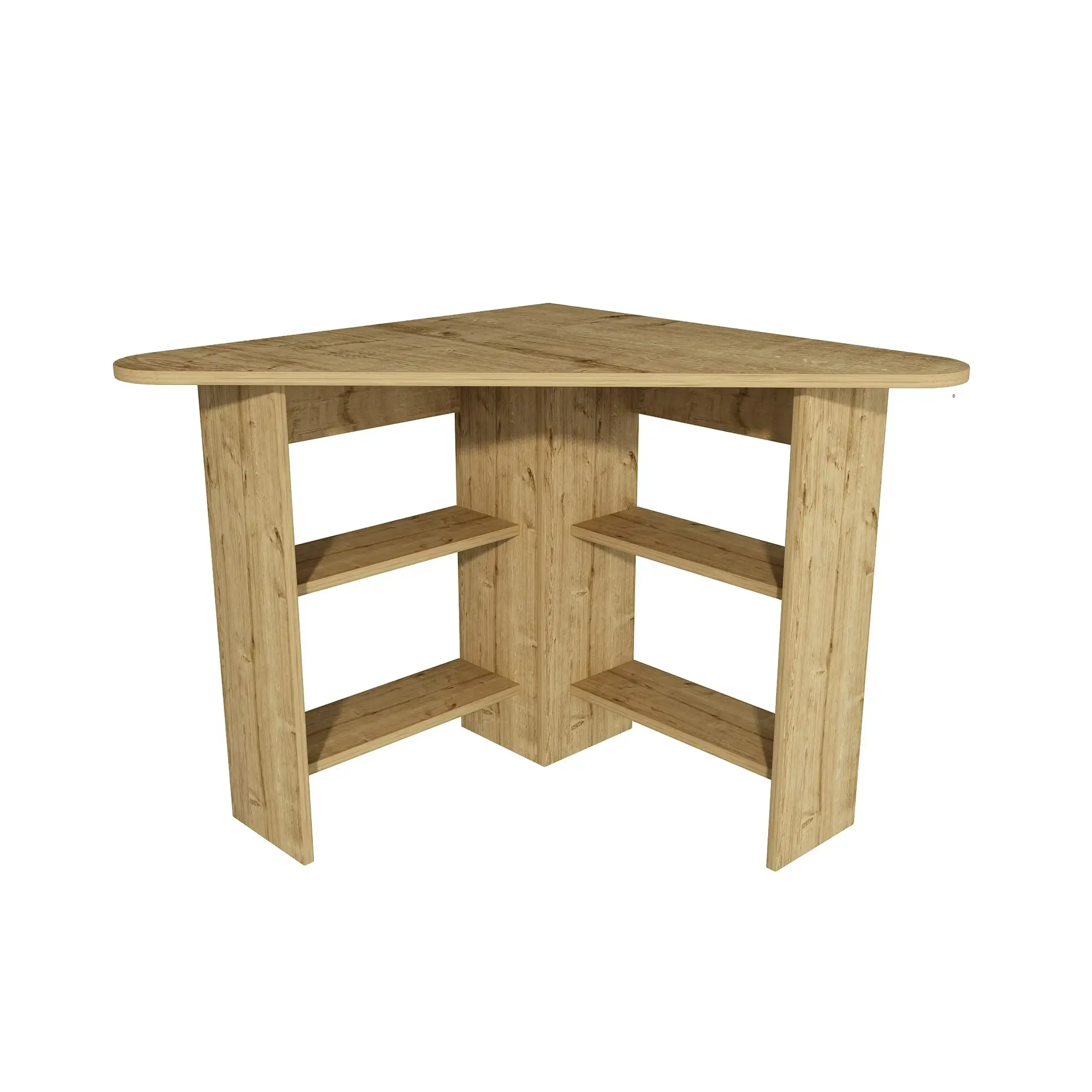 Birou de studiu, Corner, Stejar safir, 80 x 74 x 80 cm