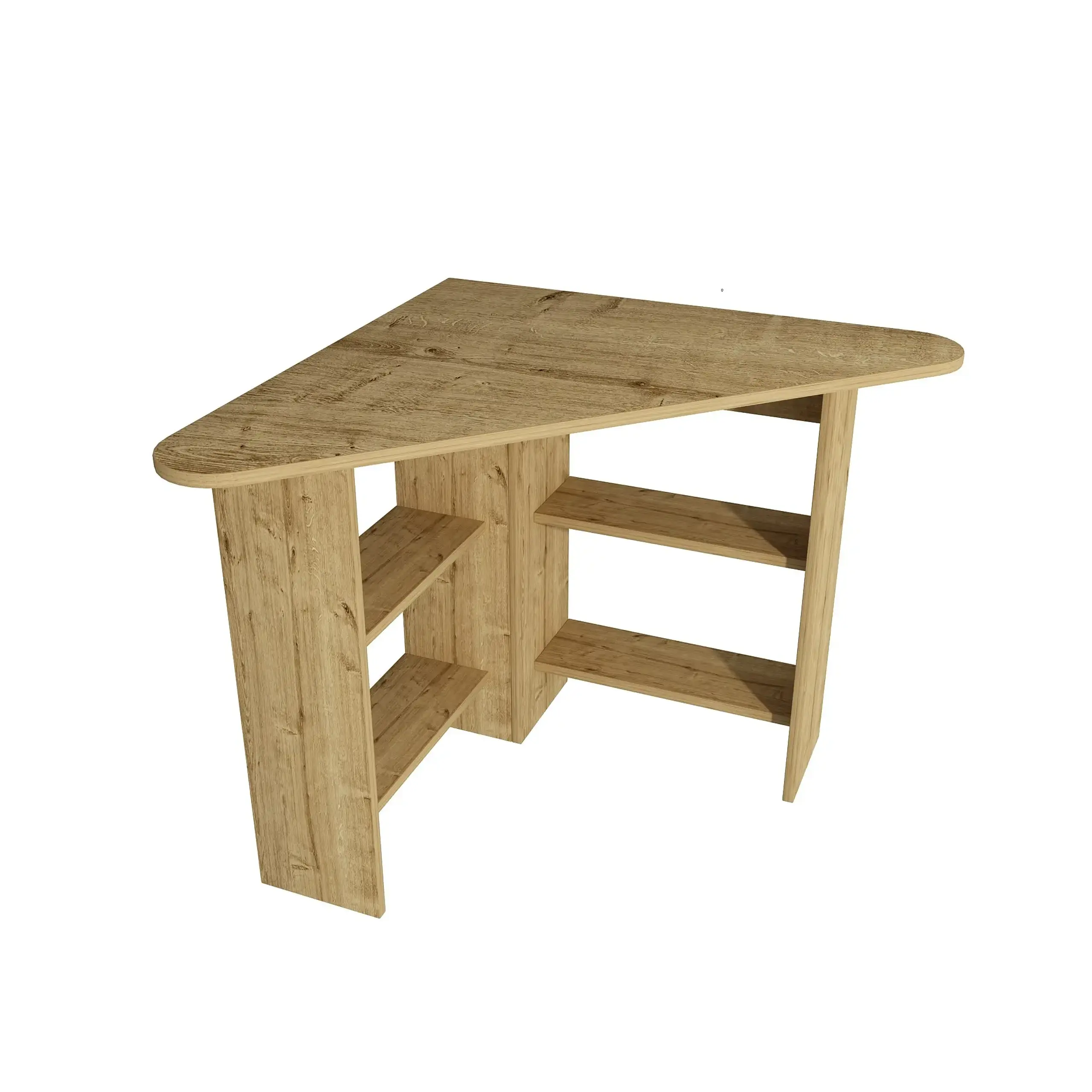Birou de studiu, Corner, Stejar safir, 80 x 74 x 80 cm