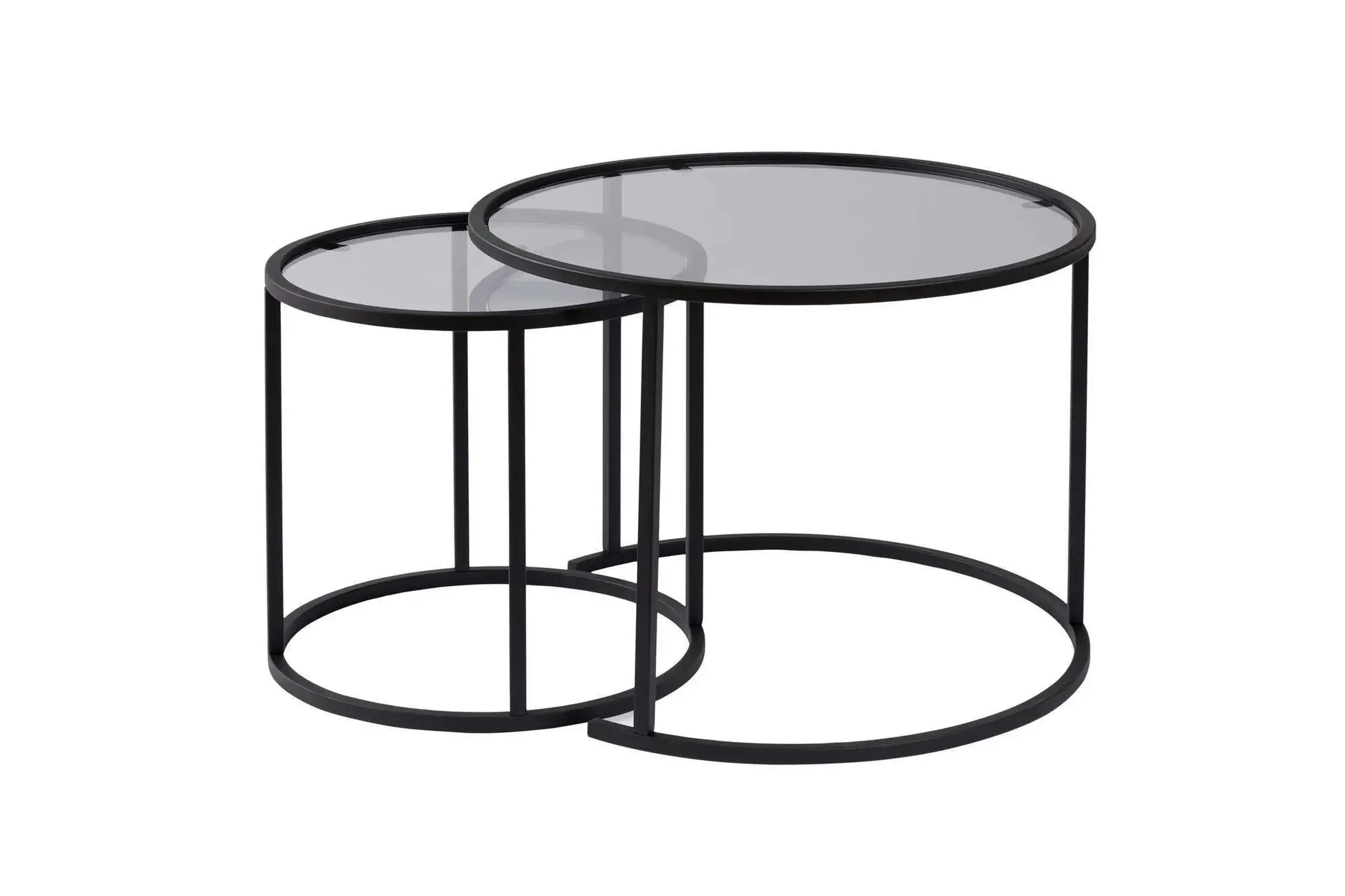 Set masuta de cafea, Tokyo, Negru, 60 x 39 x 60 cm