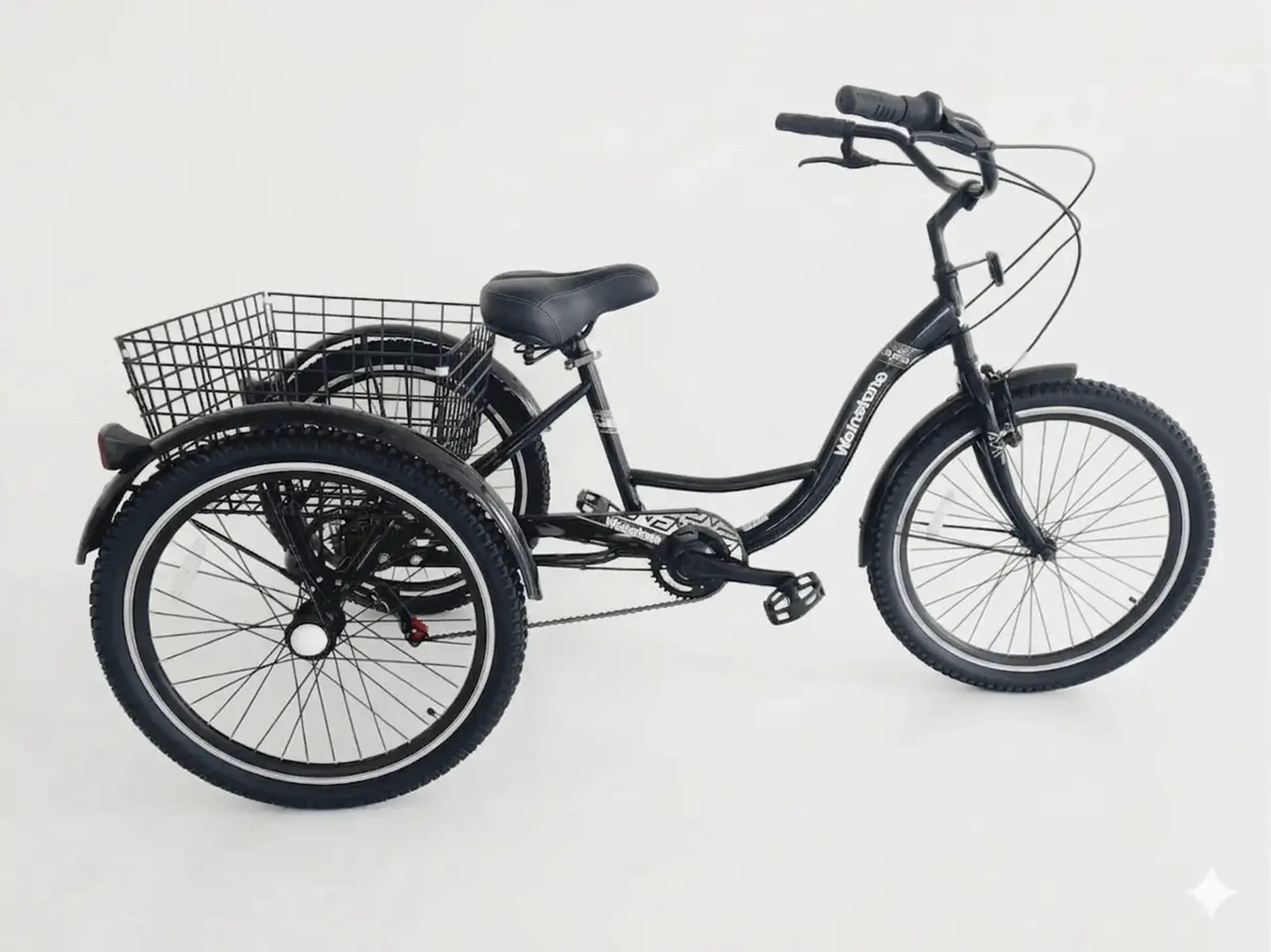 Bicicleta 3 roti, 24 negru