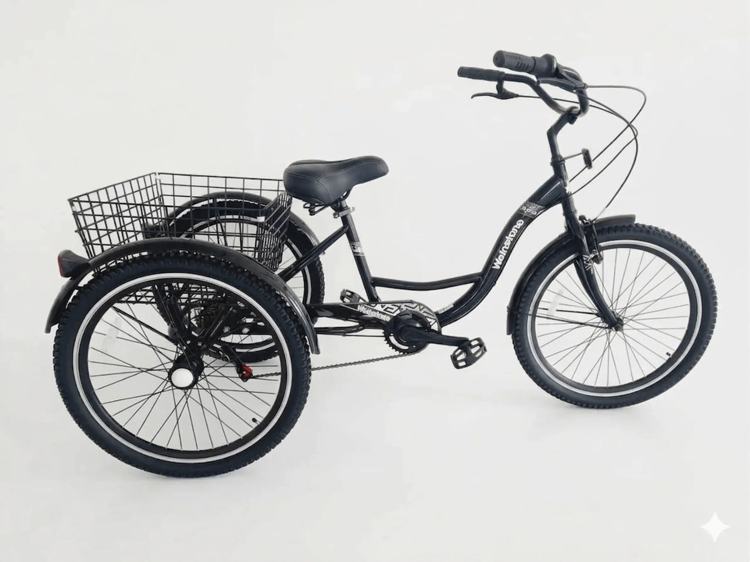 Bicicleta 3 roti, 24 negru