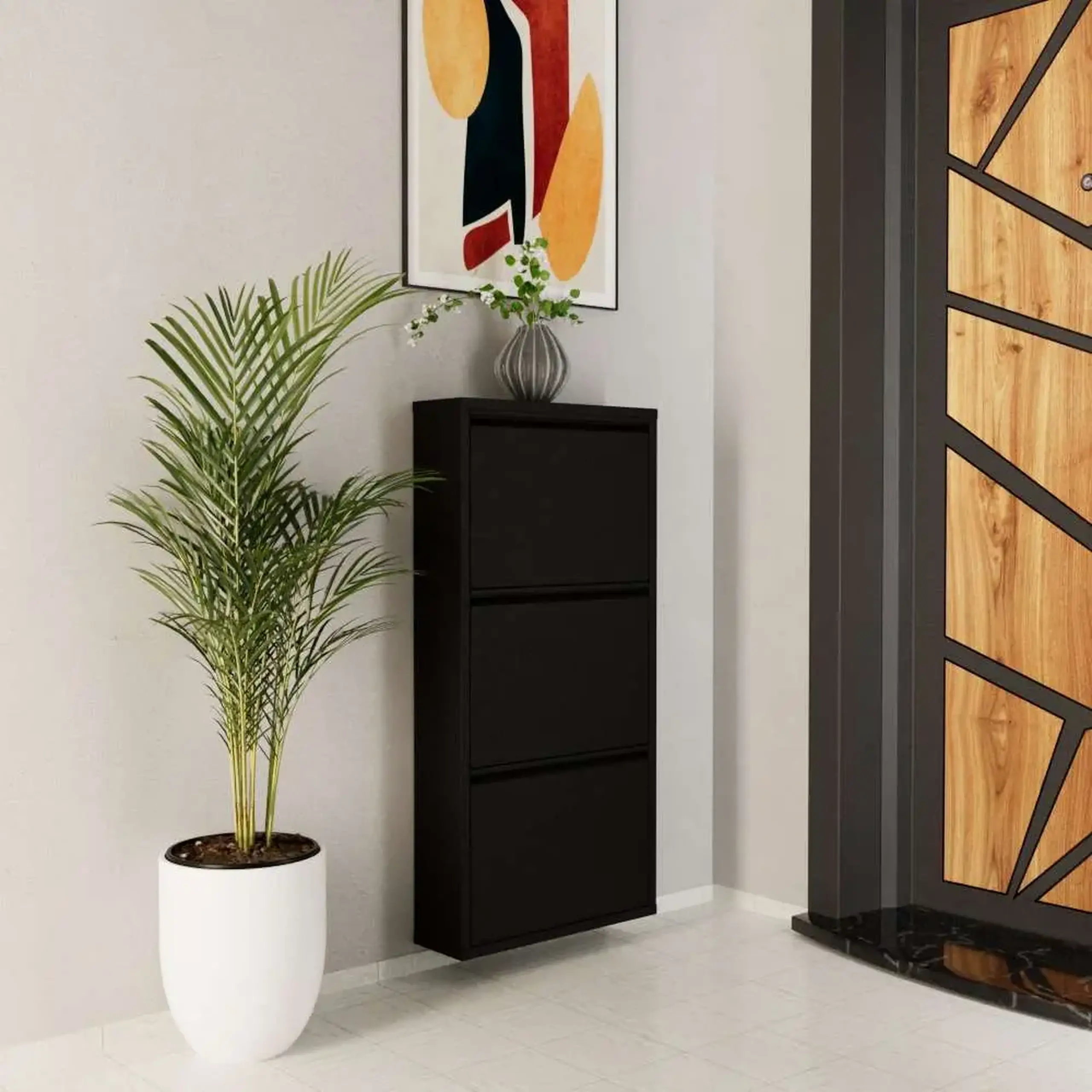 Pantofar, 3 Piece Metal - Black, 50 x 103 x 15 cm