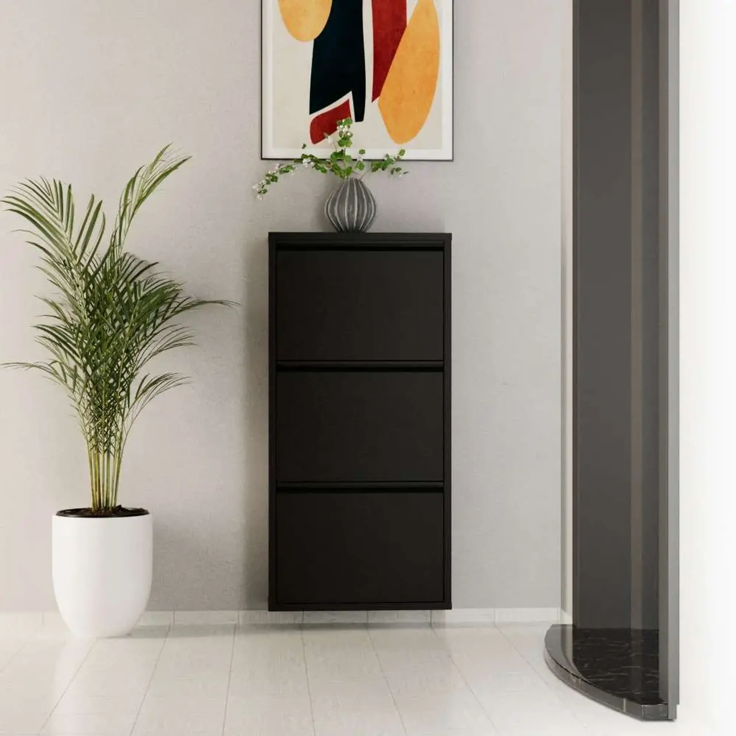 Pantofar, 3 Piece Metal - Black, 50 x 103 x 15 cm