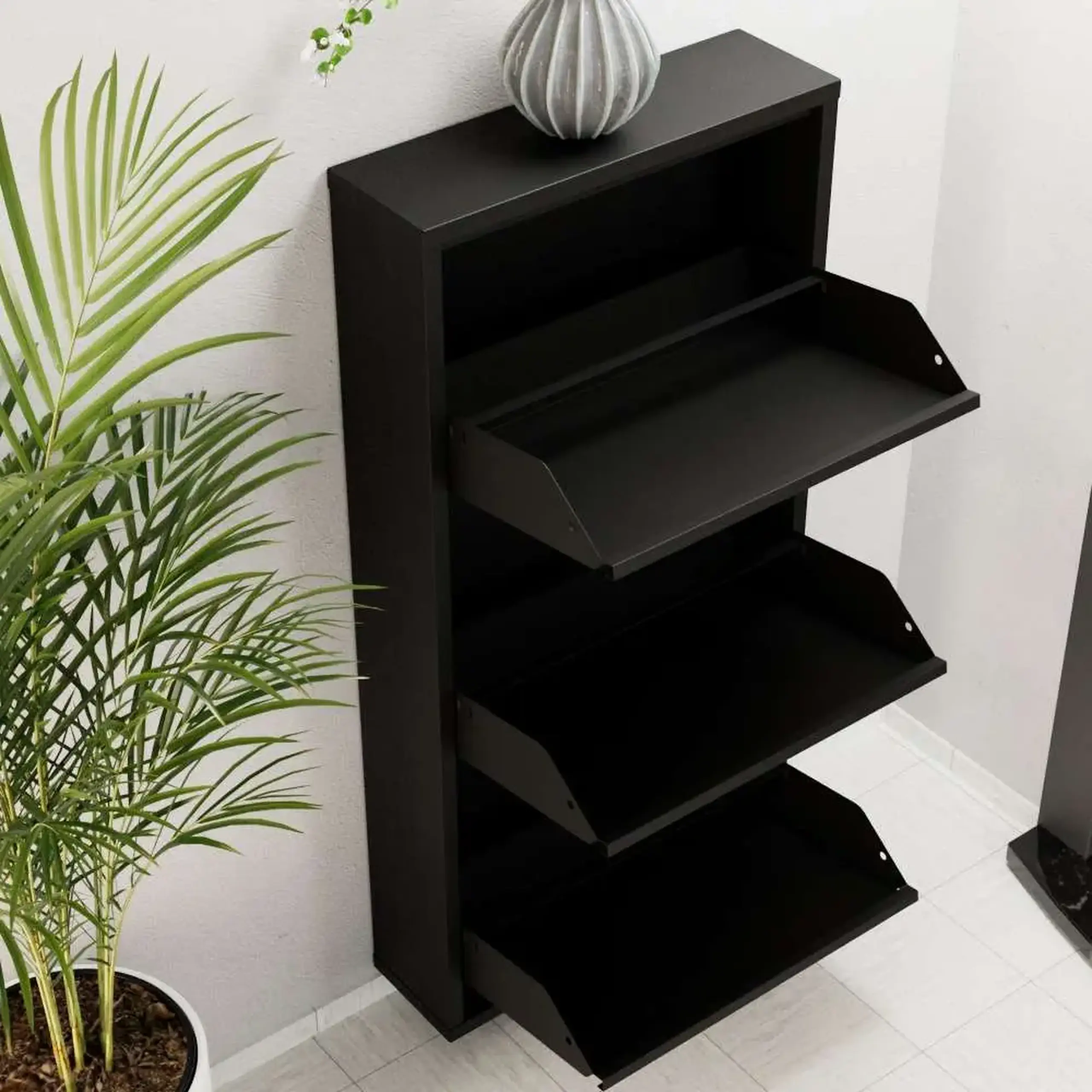 Pantofar, 3 Piece Metal - Black, 50 x 103 x 15 cm