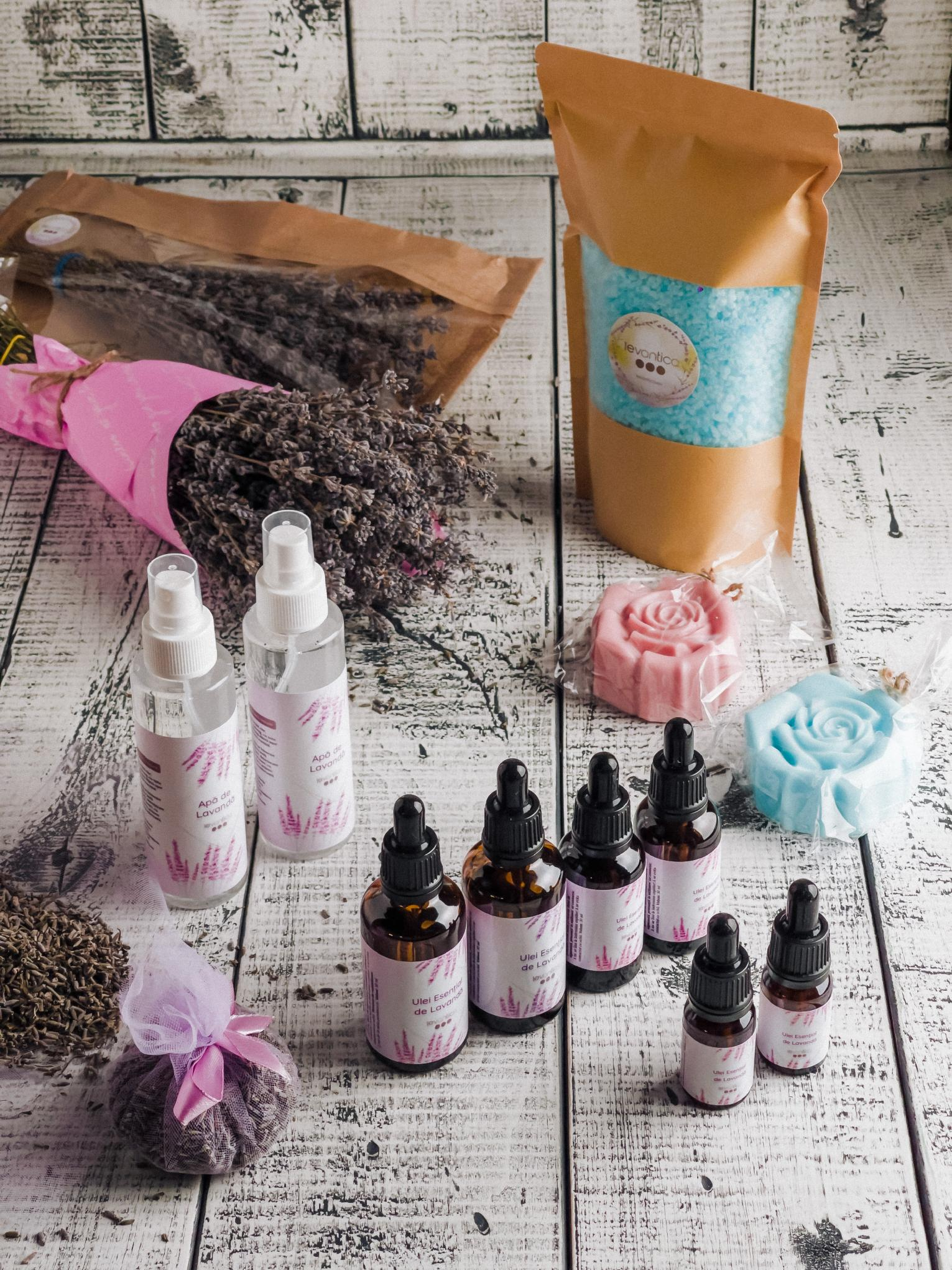Set cu ulei esențial de levănțică & lumânare handmade