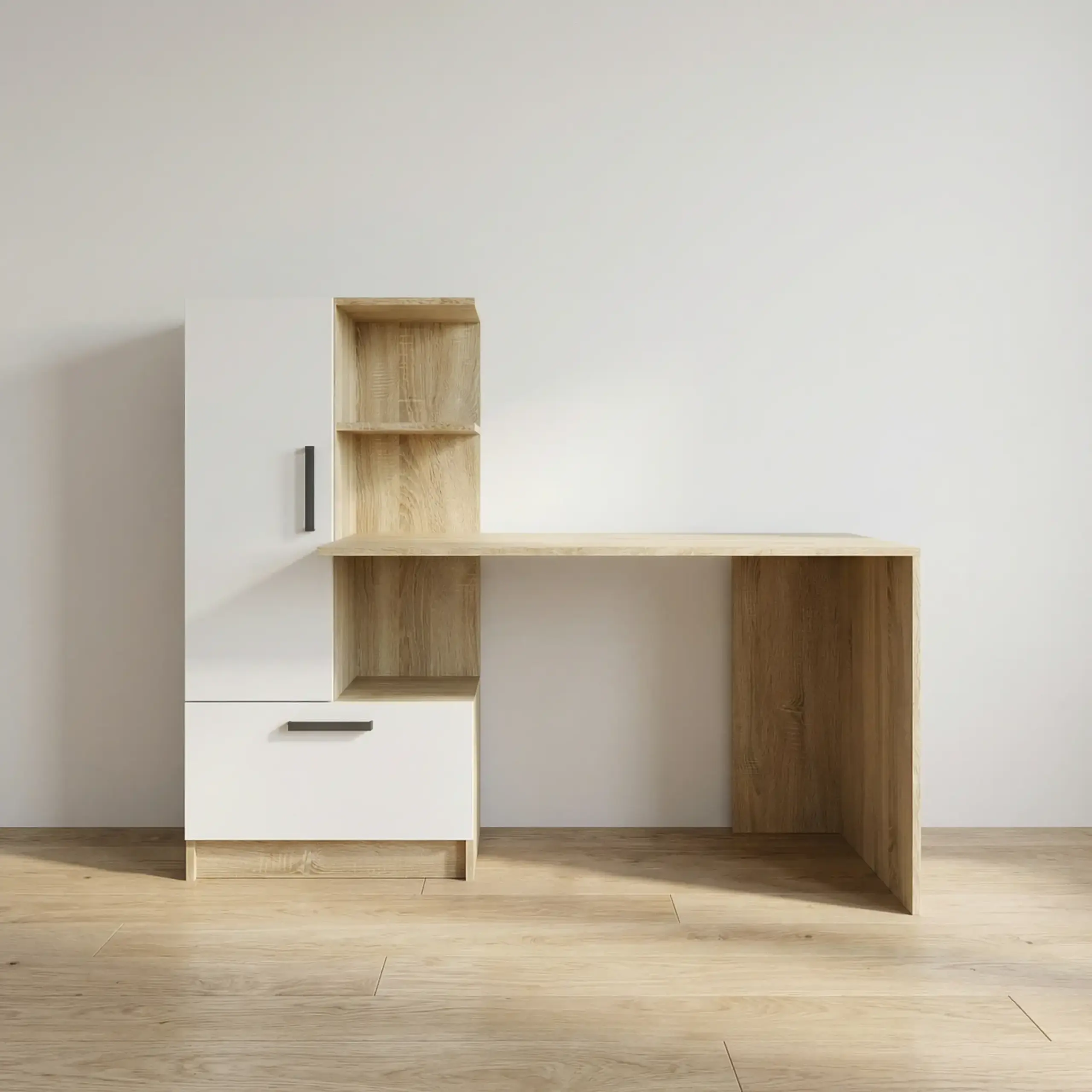 Masa 4home Standard (Masa stanga), 150x120x60 cm, Stejar Sonoma/Nimfea Alba
