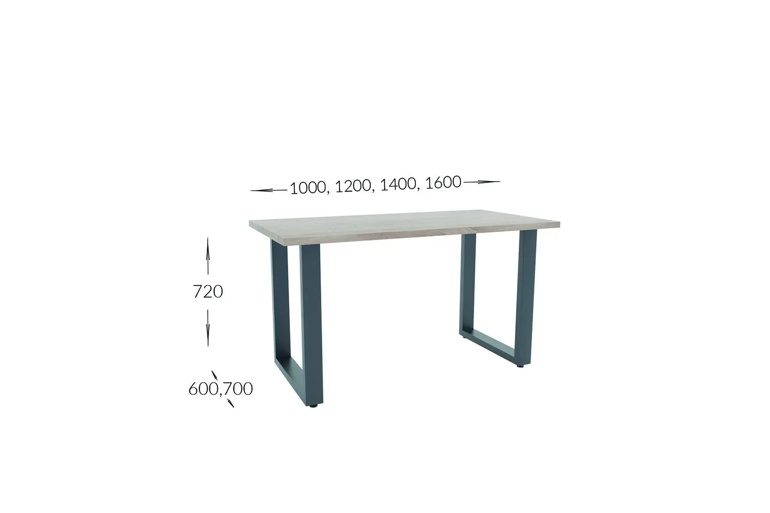 Masa de dining 4home Denver, picioare metalice, Stejar Kraft Tabaco, 120x60 cm