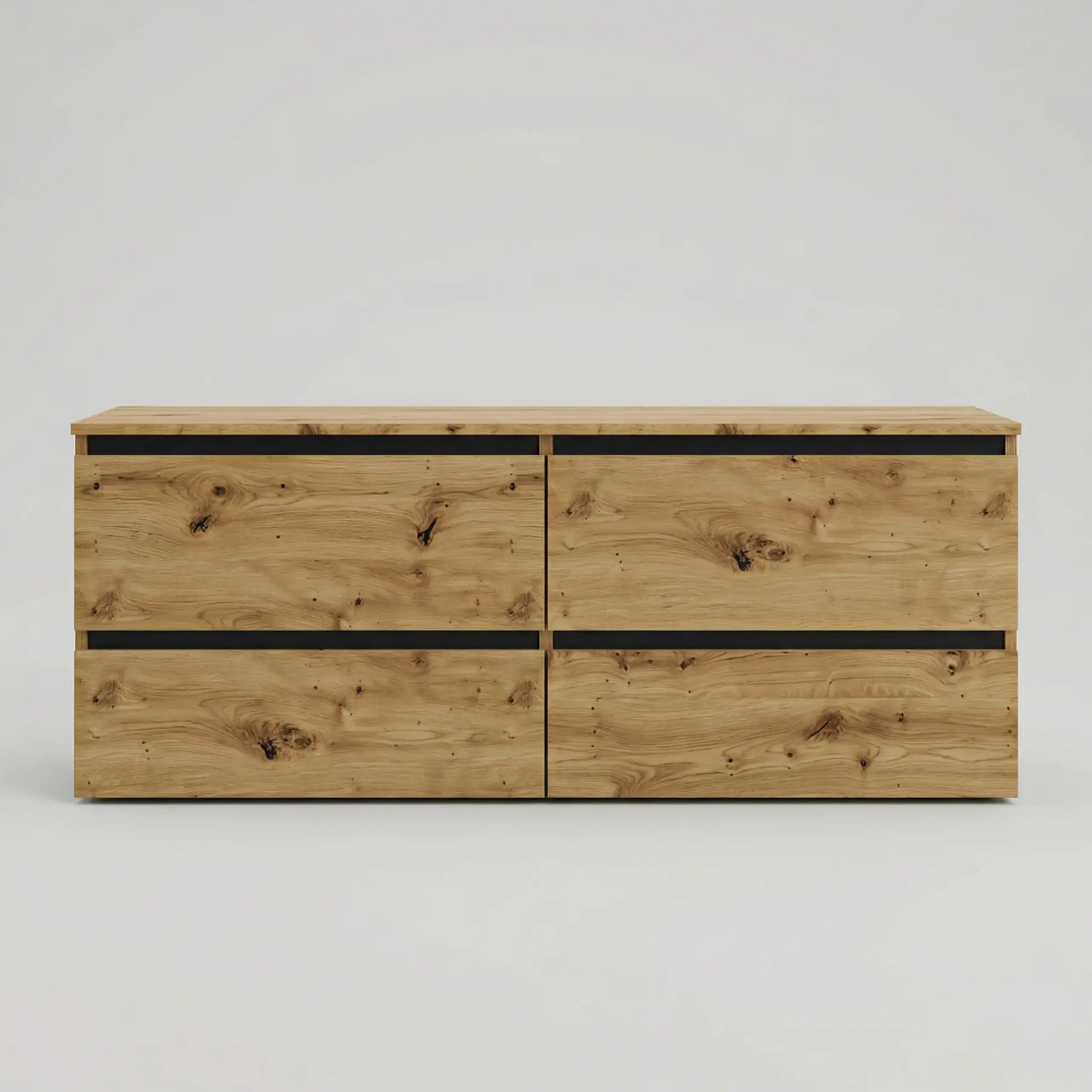 Comoda TV 4home Ideea, 52x160 cm, 2x2 sertare, Stejar Artizanal/Gri Grafit