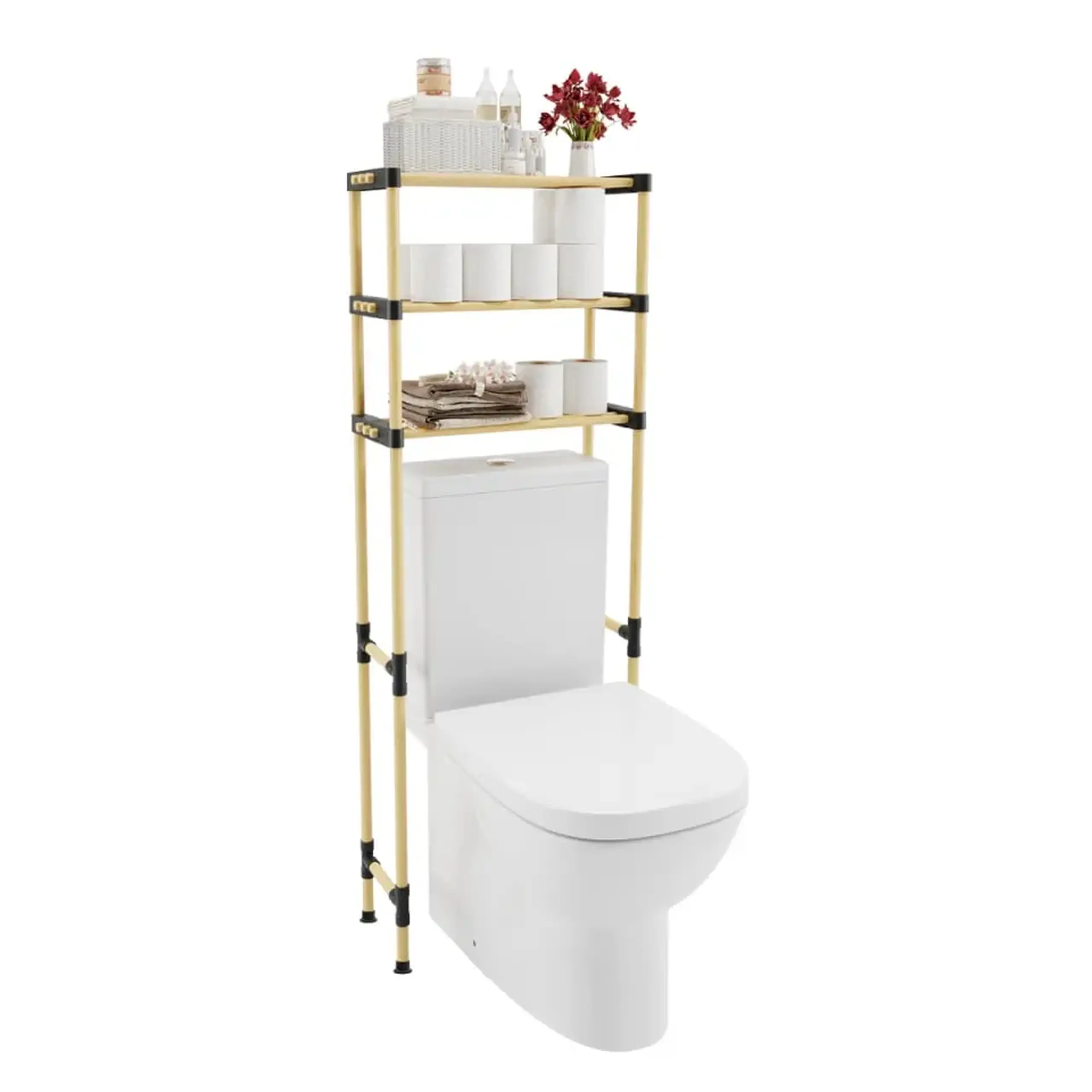 Raft din lemn pentru baie Seowood SEO-8180 cu 3 nivele