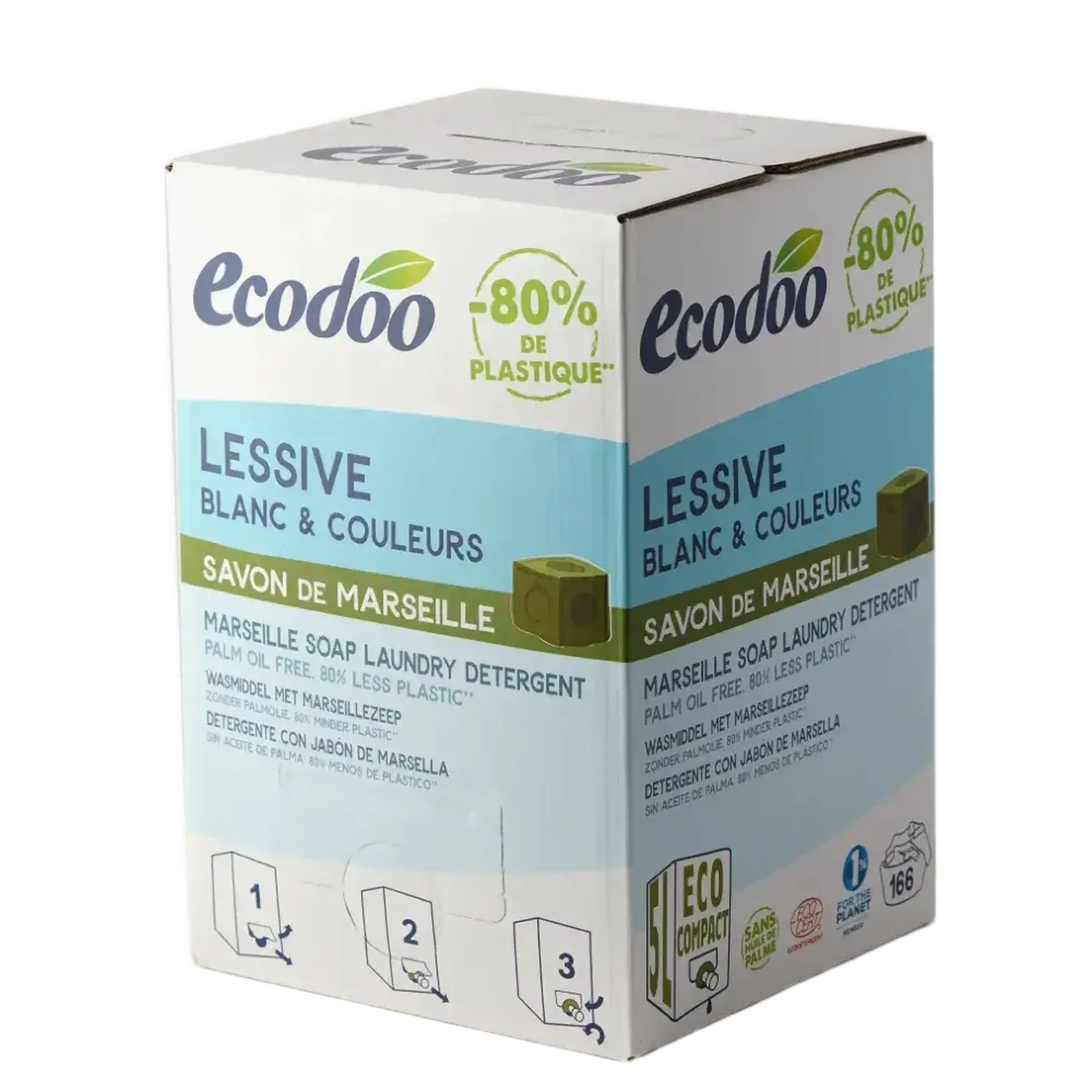 Detergent Eco, pentru Rufe cu Săpun de Marsilia 5 L, Ecodoo