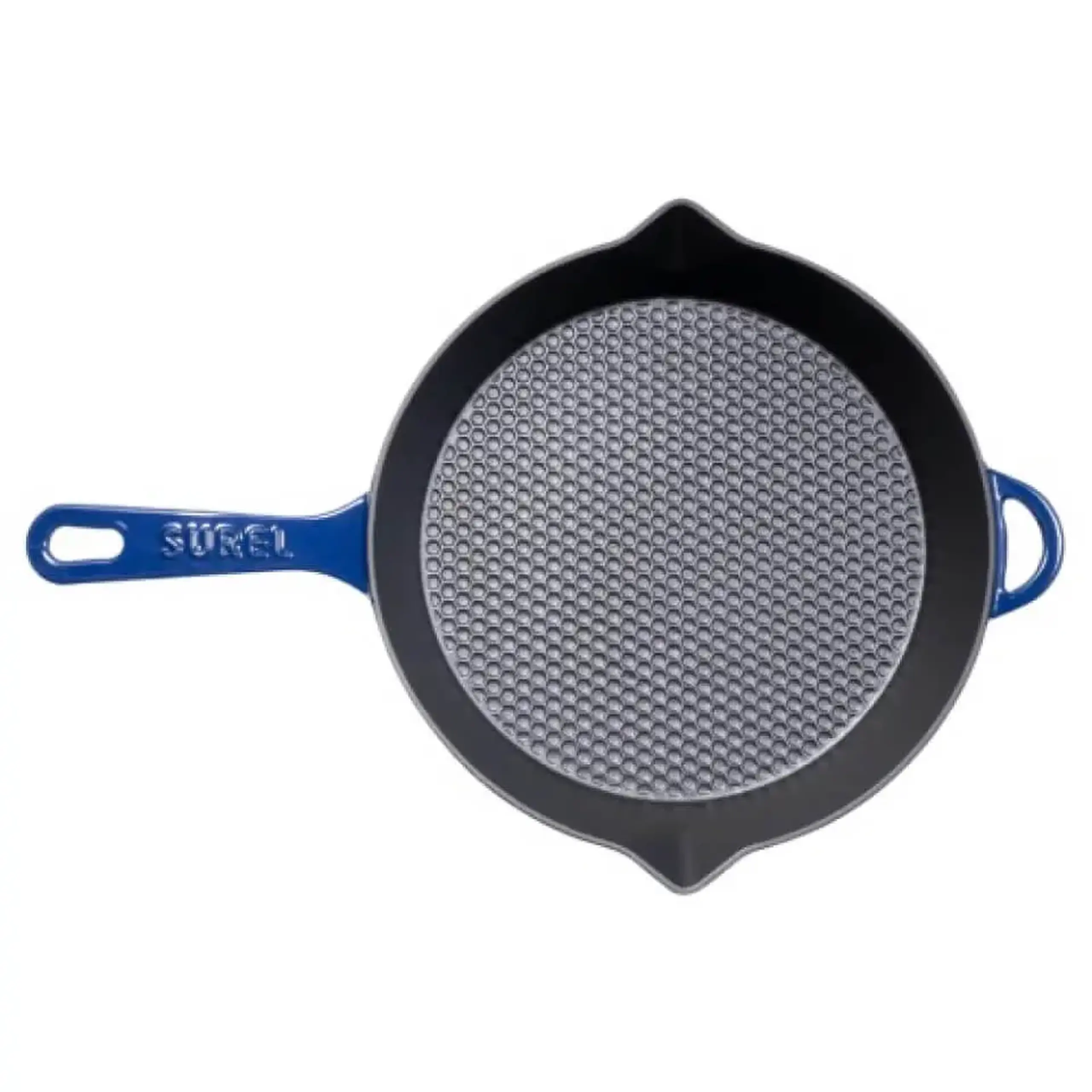 Tigaie grill din fontă emailată cu suprafață fagure, 28 cm, Surel