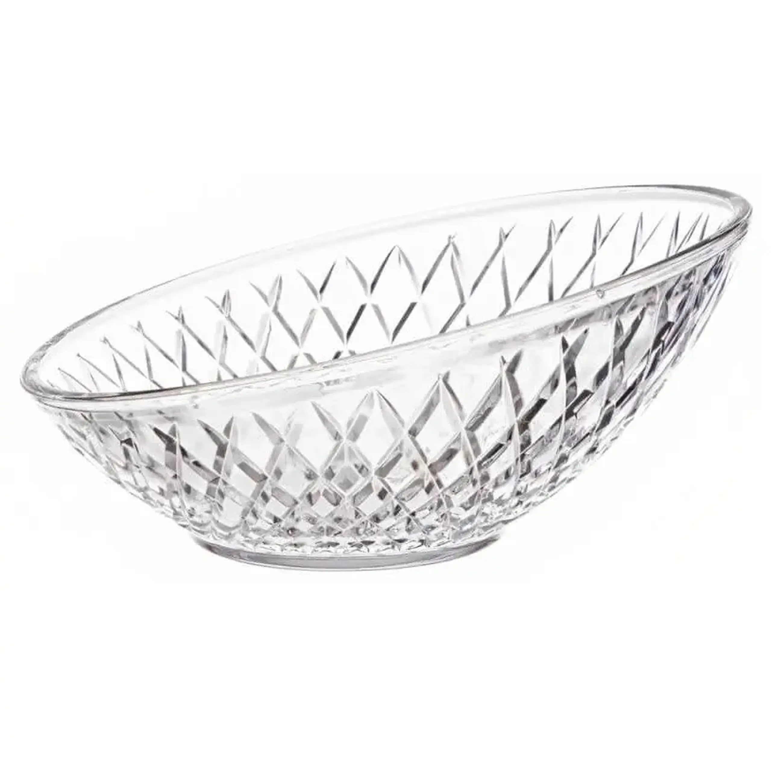 Salatiera Inclinata Sticla Handmade Sencam Alegre Glass – Bol Servire 22x9 cm