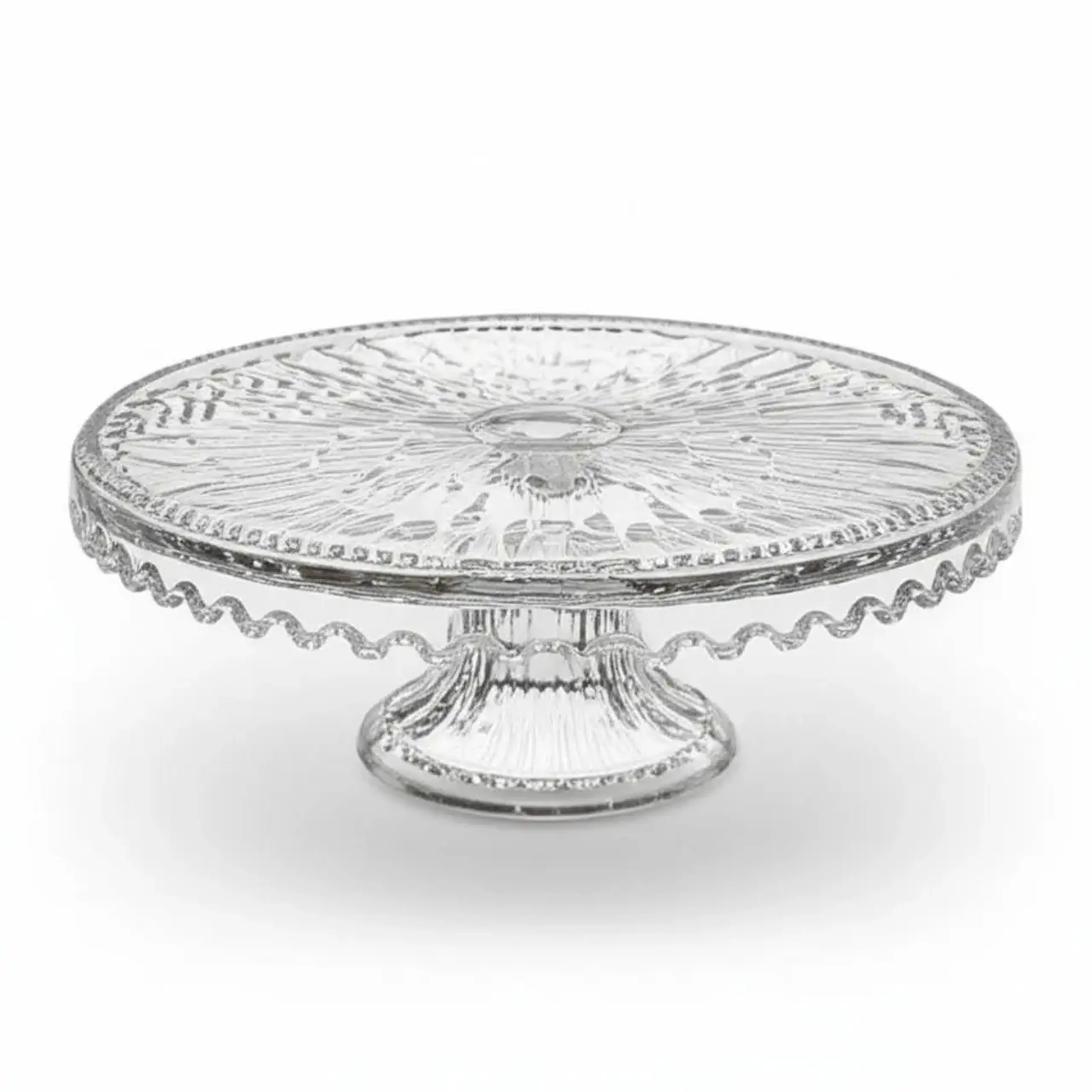 Platou din sticlă cu picior pentru patiserie 28x11 cm, SN.FLM.001, Sencam Alegre Glass
