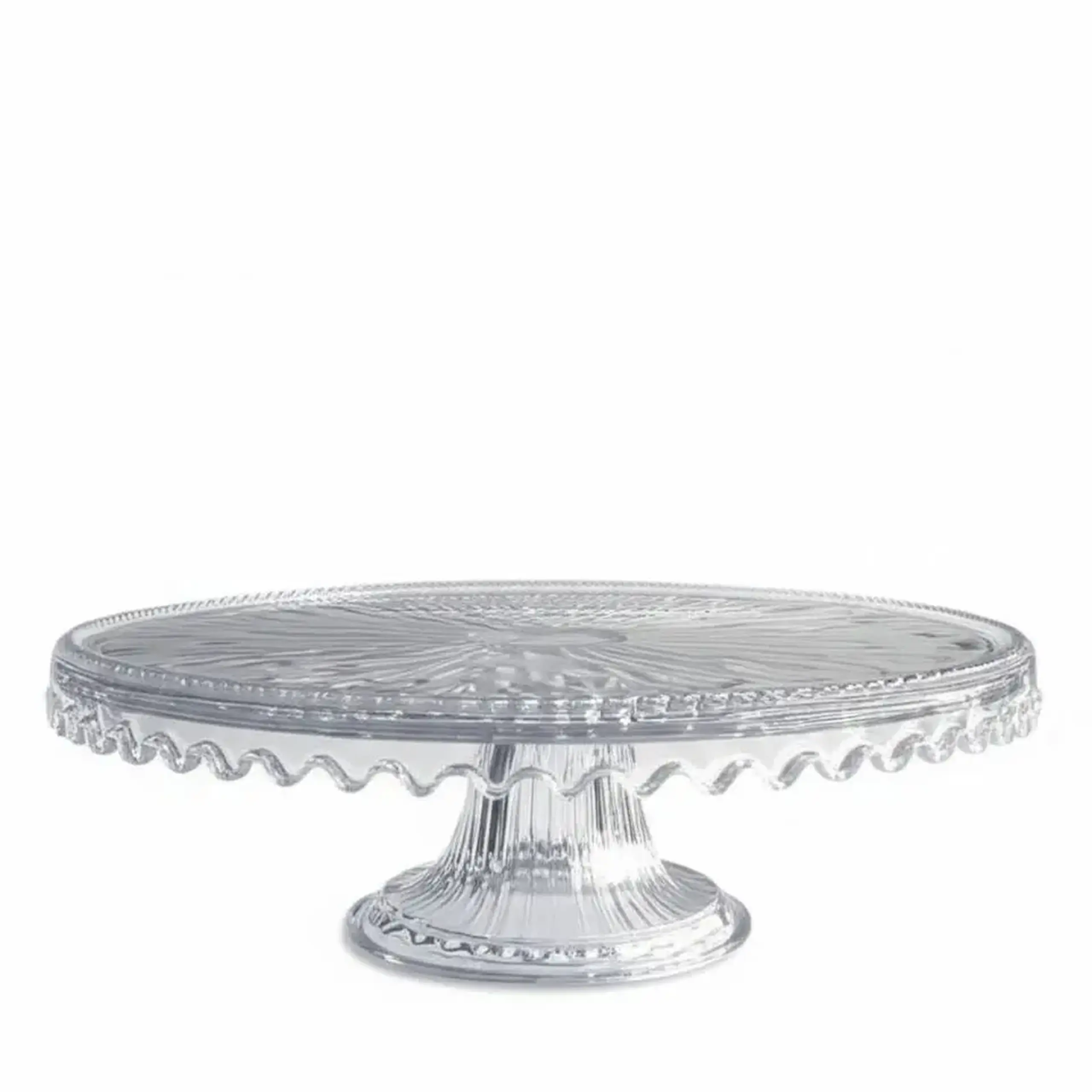 Platou din sticlă cu picior pentru patiserie 28x11 cm, SN.FLM.001, Sencam Alegre Glass