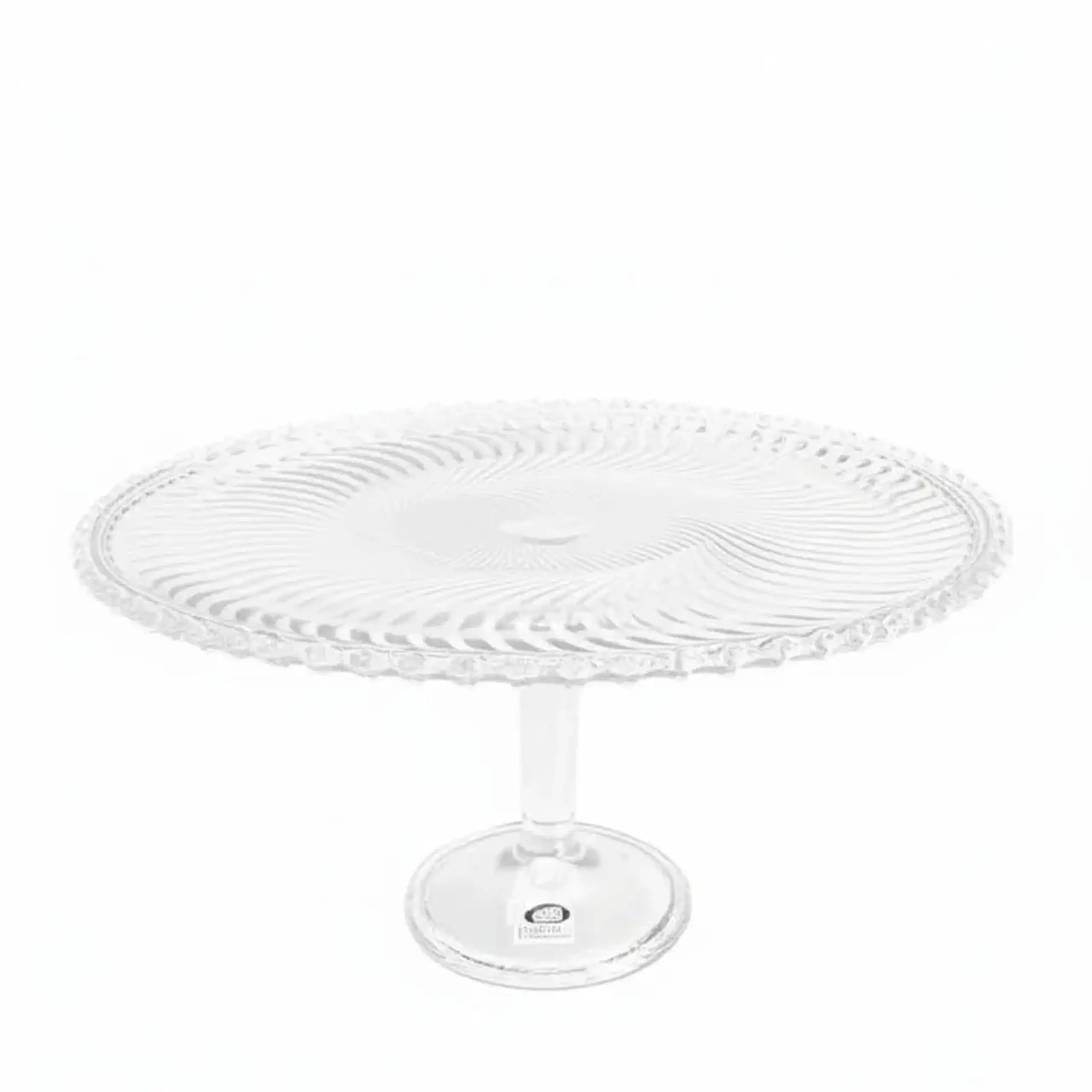 Platou din sticlă cu picior pentru servire, handmade, 33x16 cm – Sencam